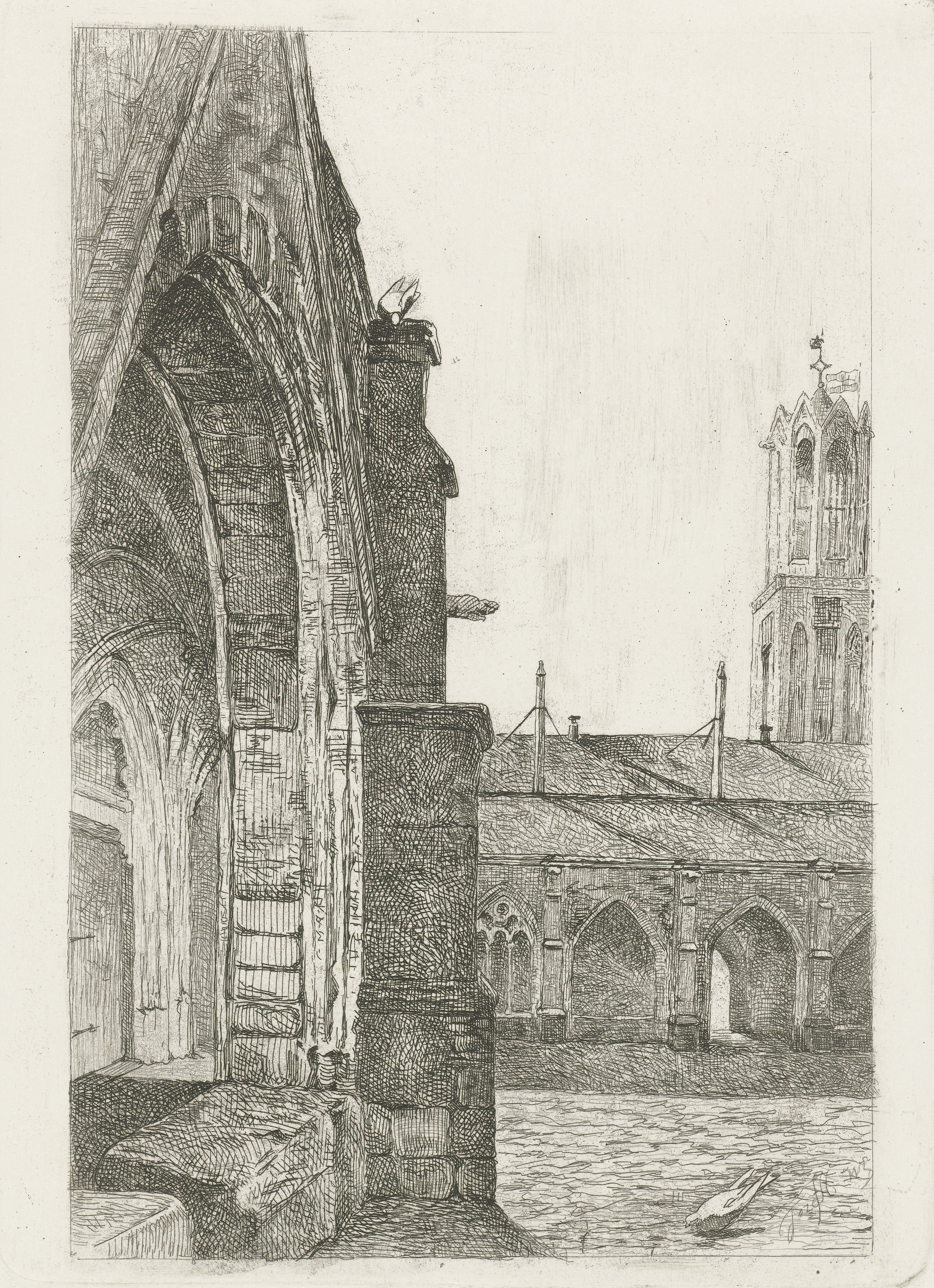 Deel van een klooster bij de Dom van Utrecht