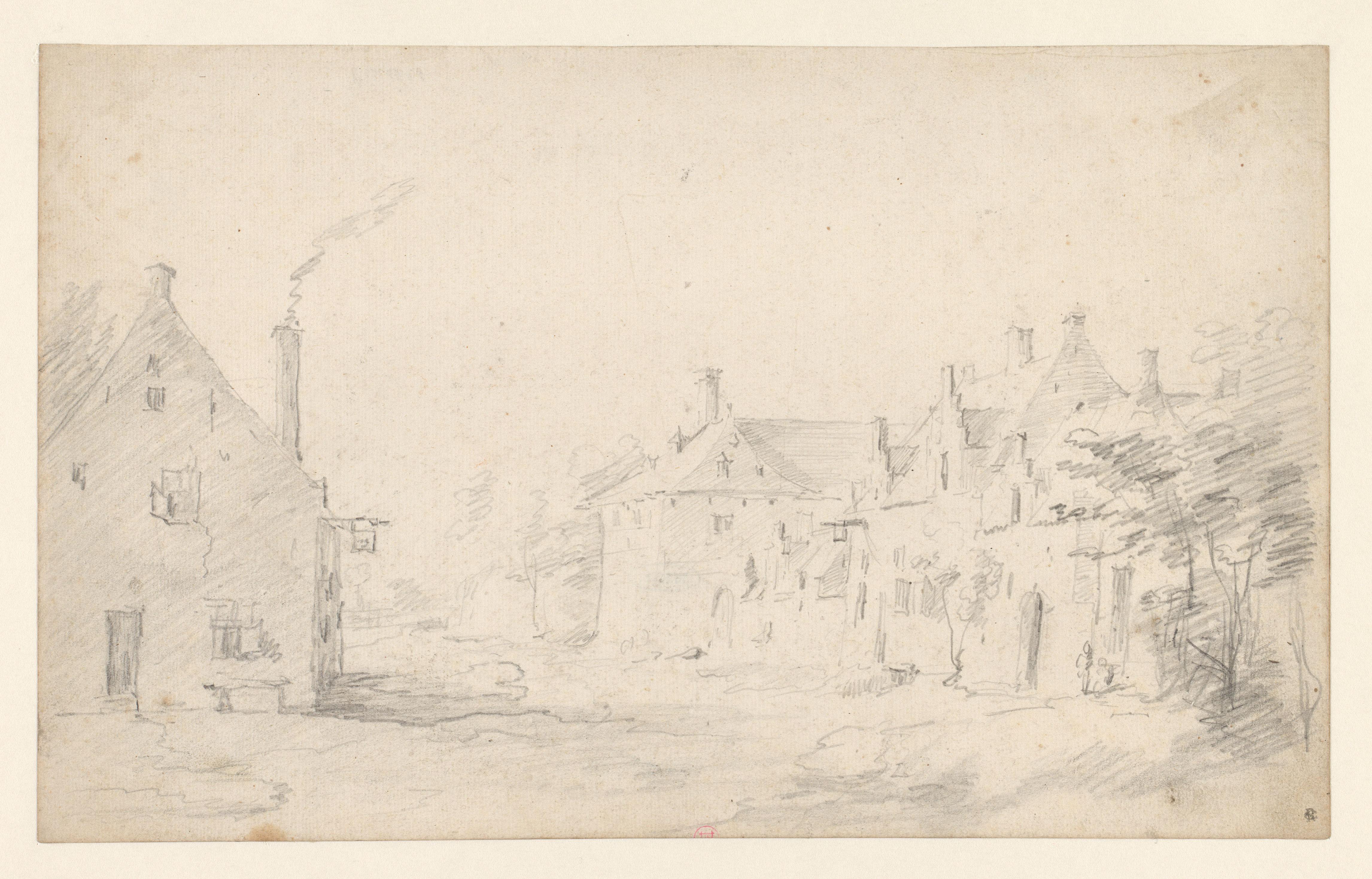 Plein met huizen