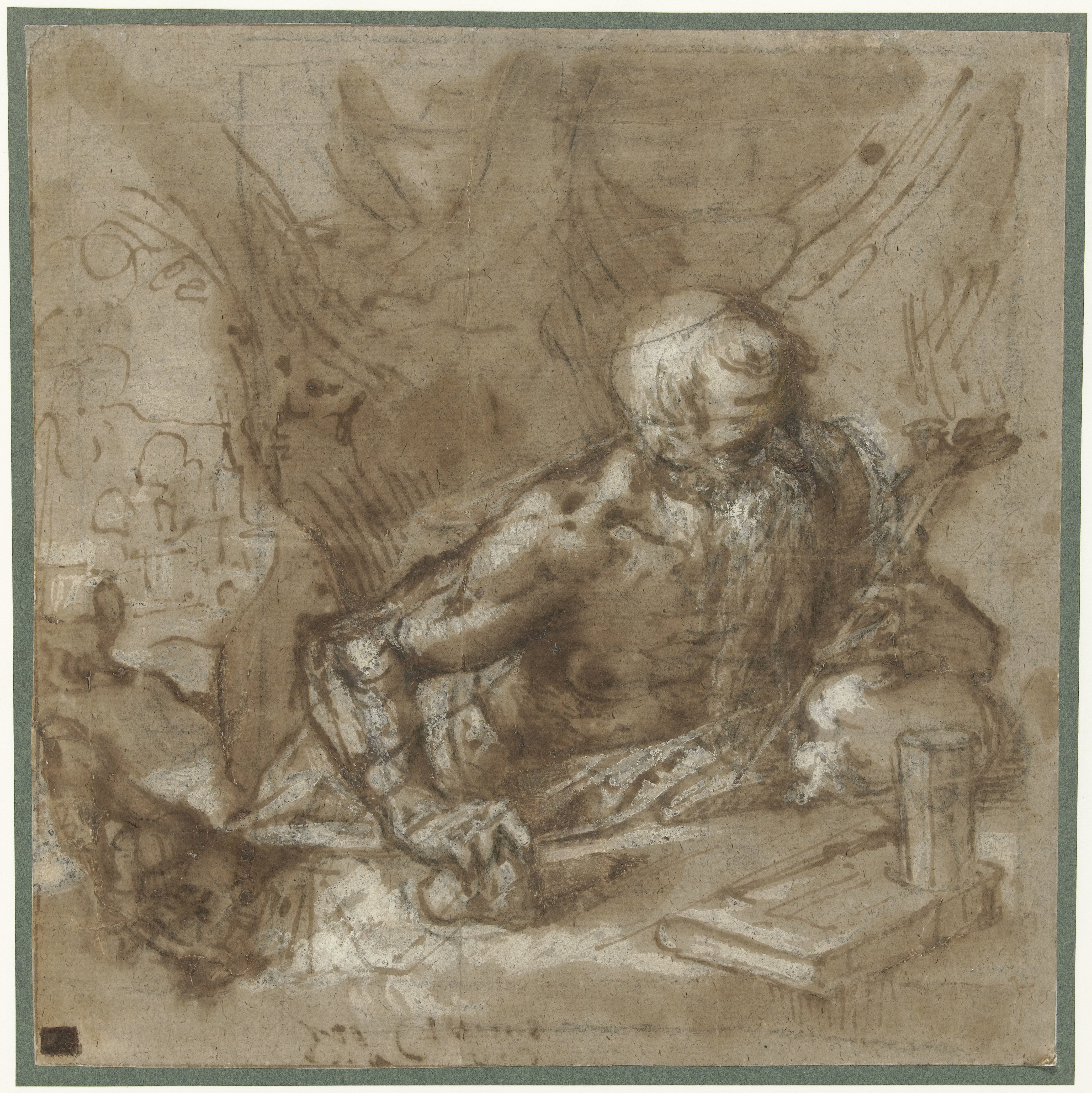 Heilige Hieronymus met crucifix