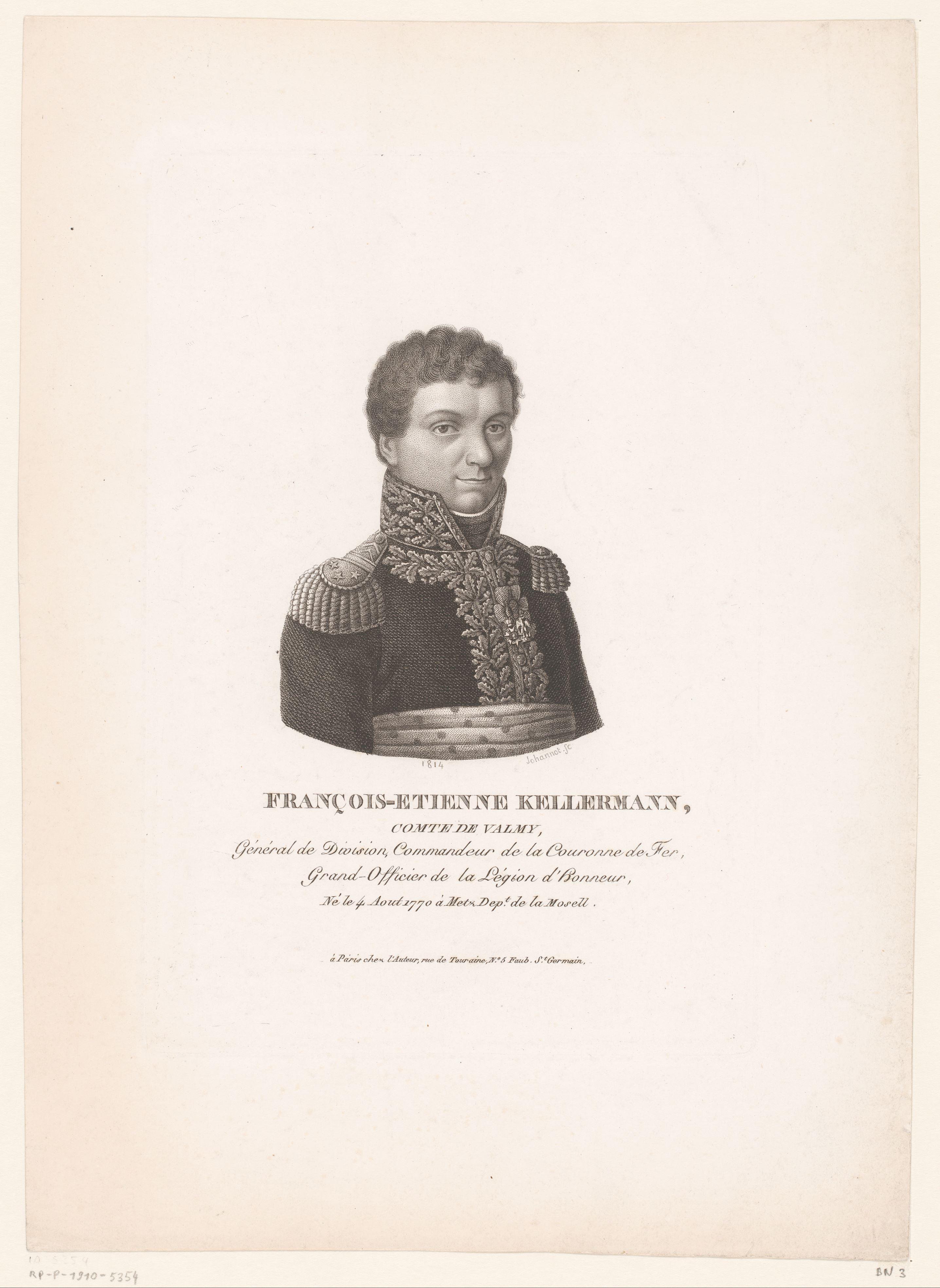 Portret van François Étienne de Kellermann