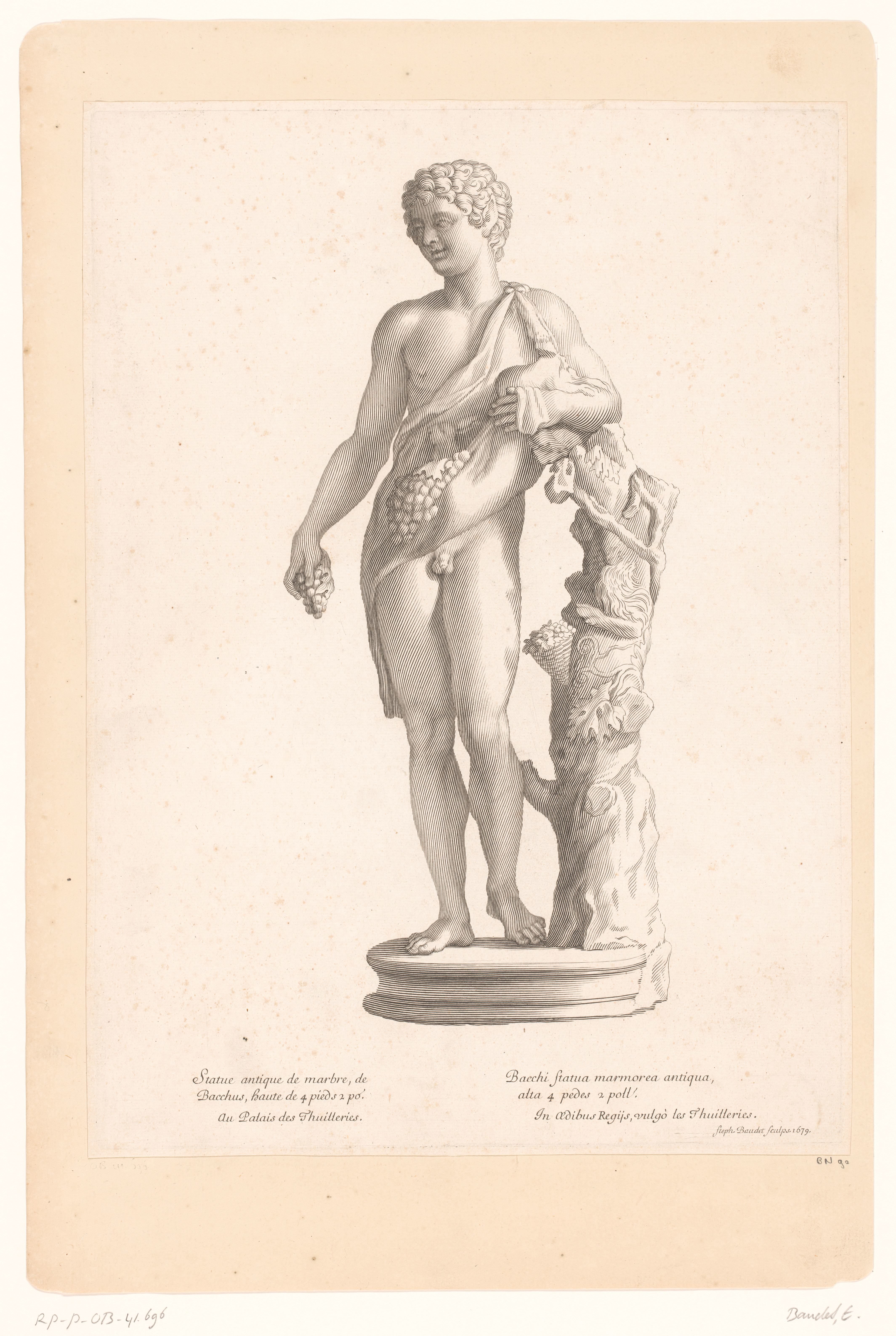Antiek standbeeld van Bacchus