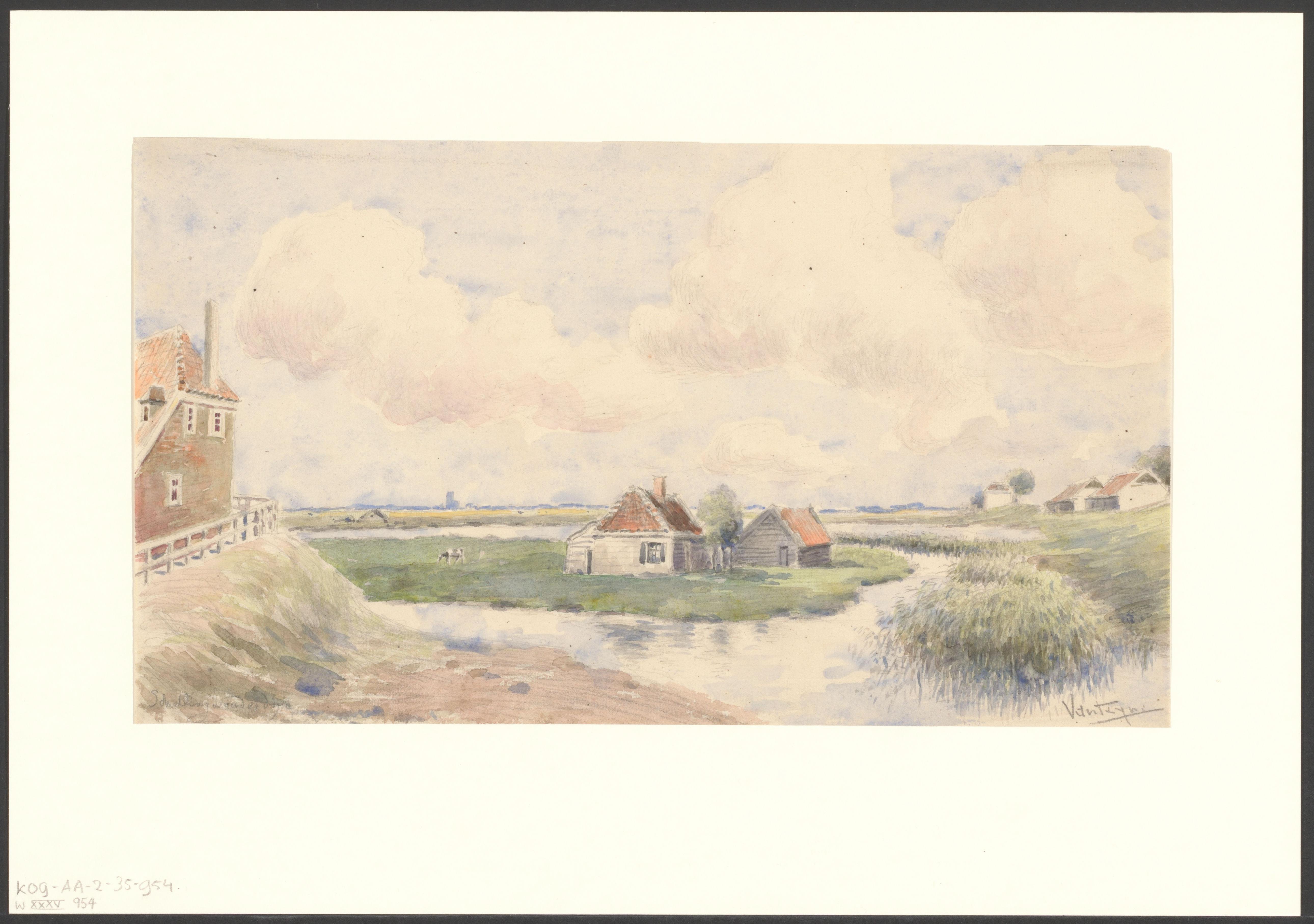 Gezicht op de Schellingwouderdijk