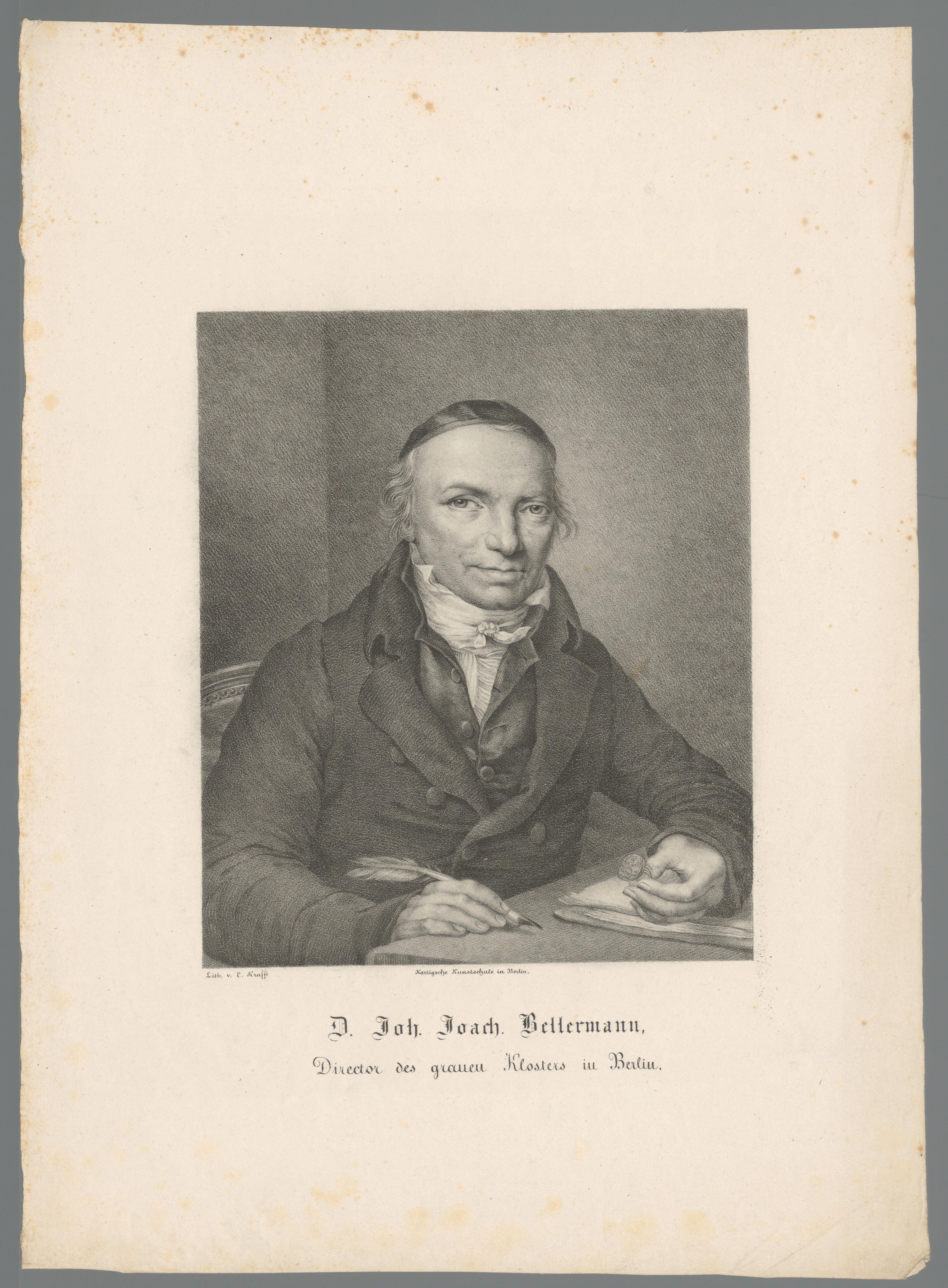 Portret van Johann Joachim Bellermann