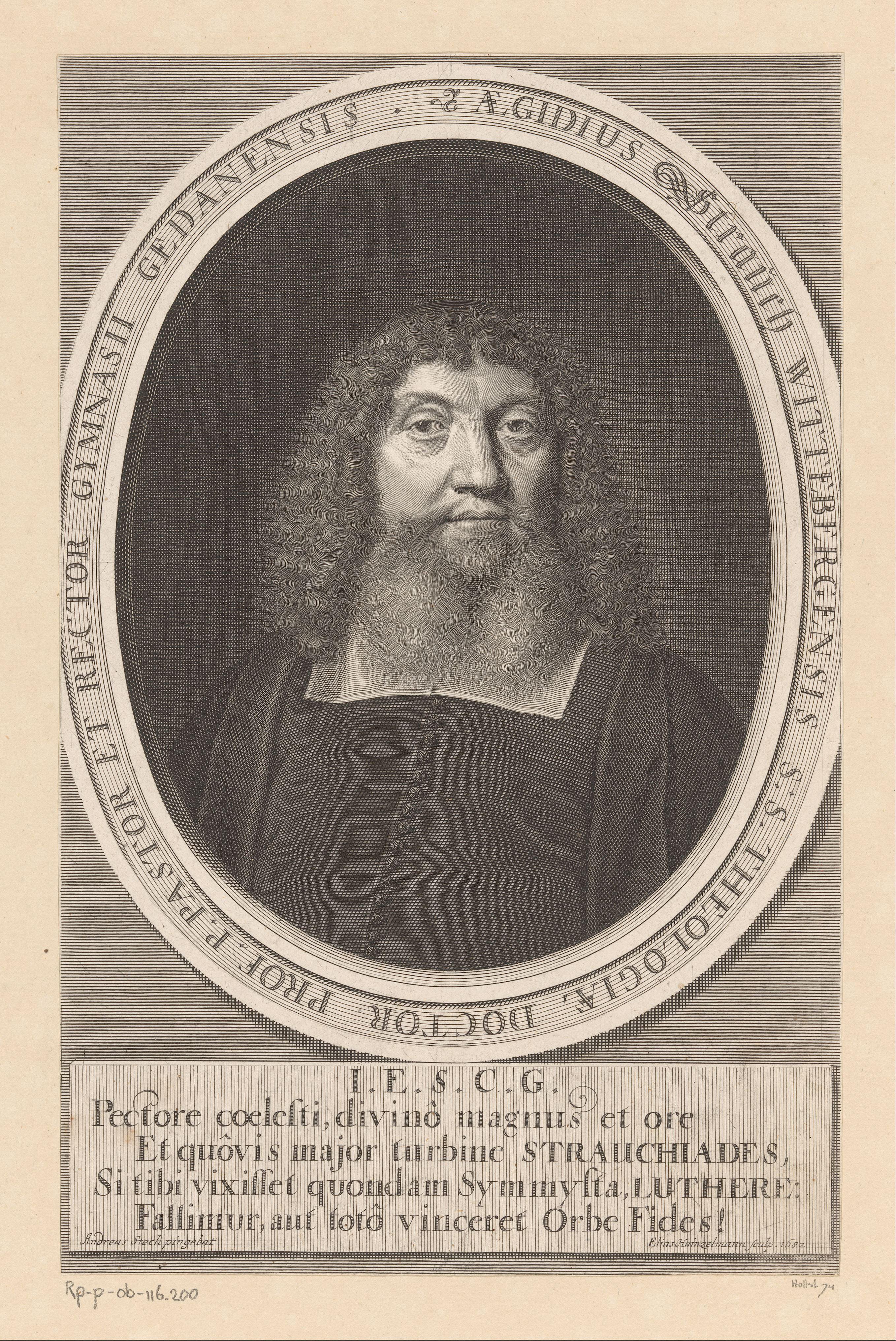 Portret van Aegidius Strauch