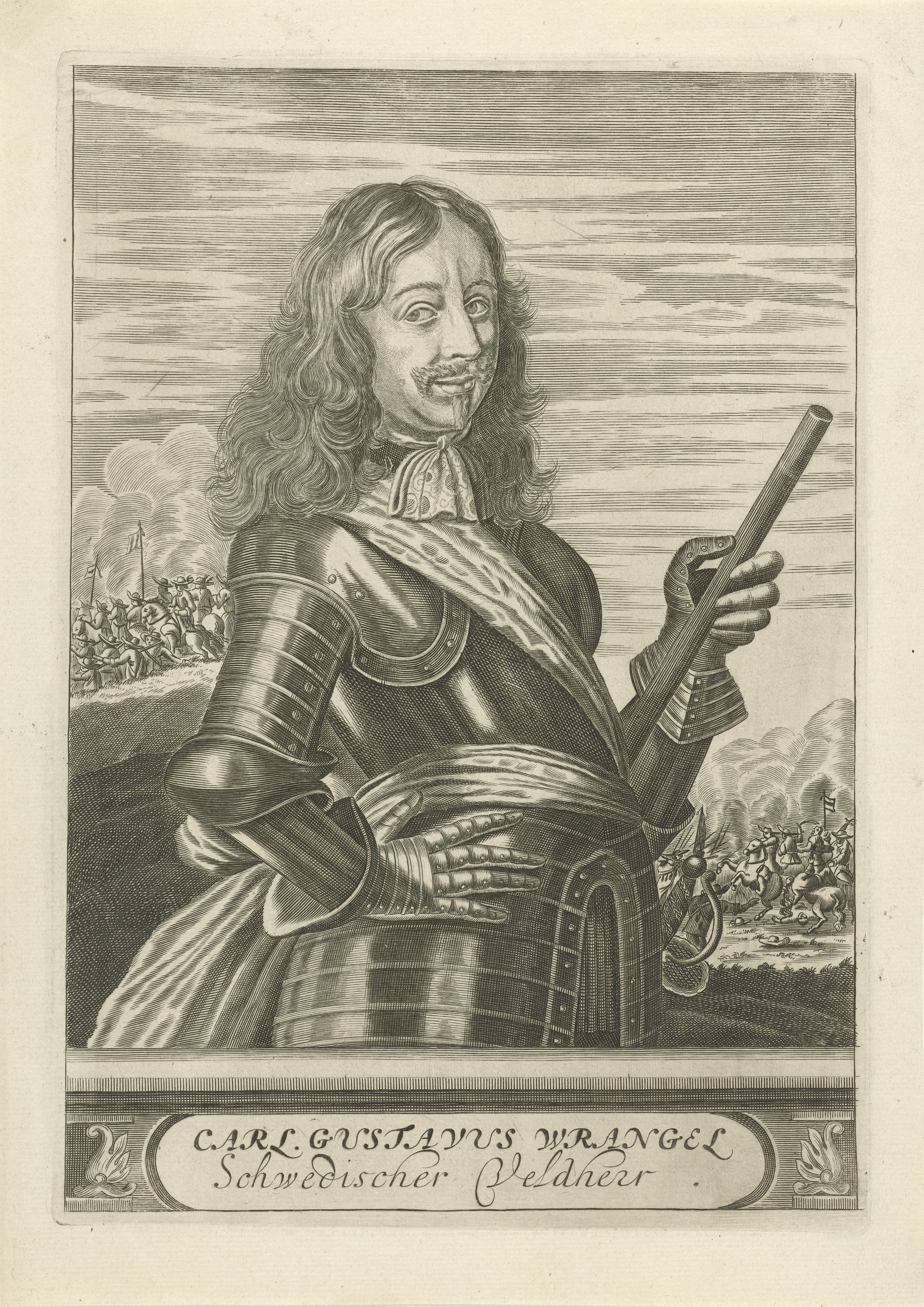 Portret van Carl Gustaf Wrangel