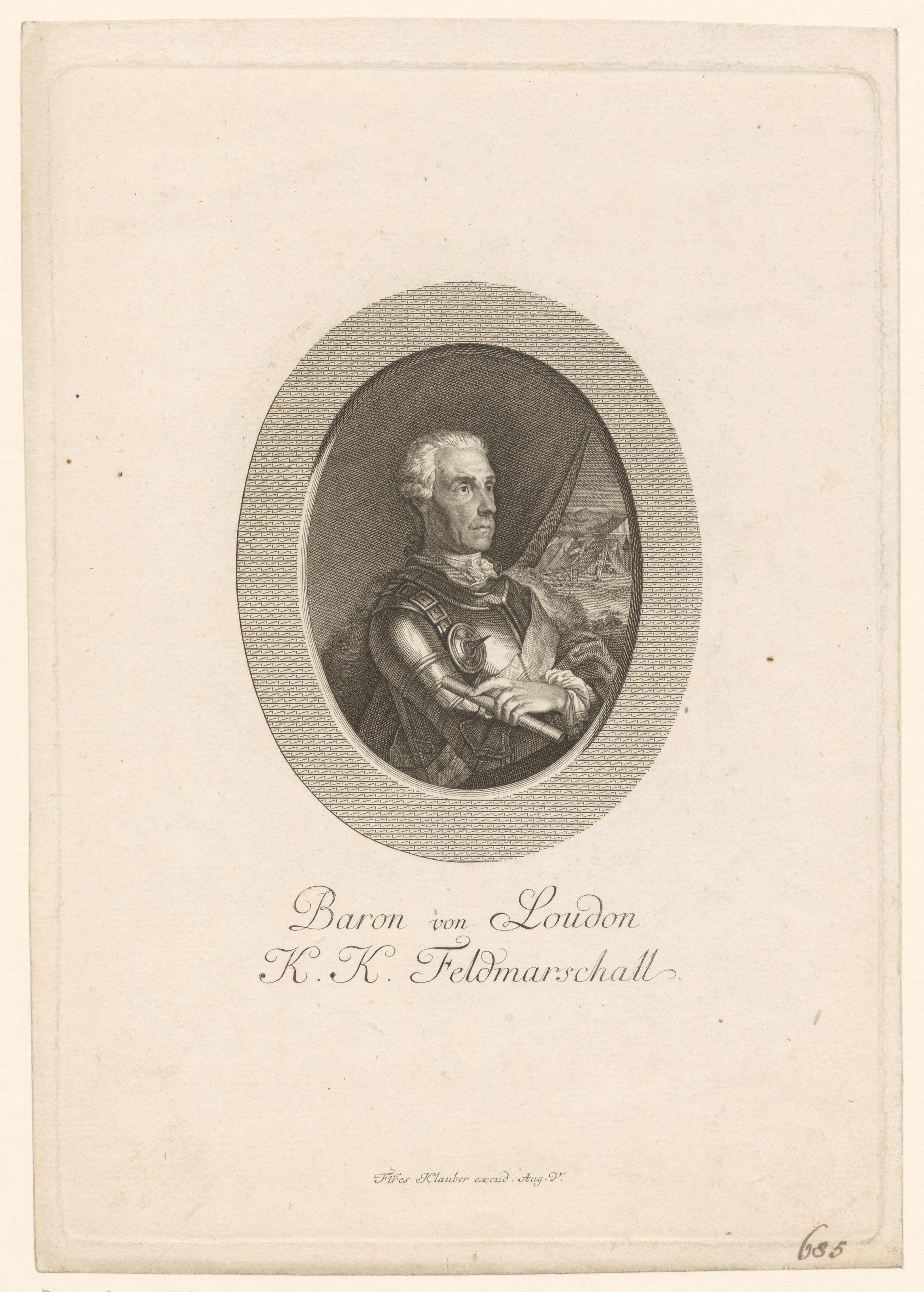 Portret van Gideon Ernst von Laudon