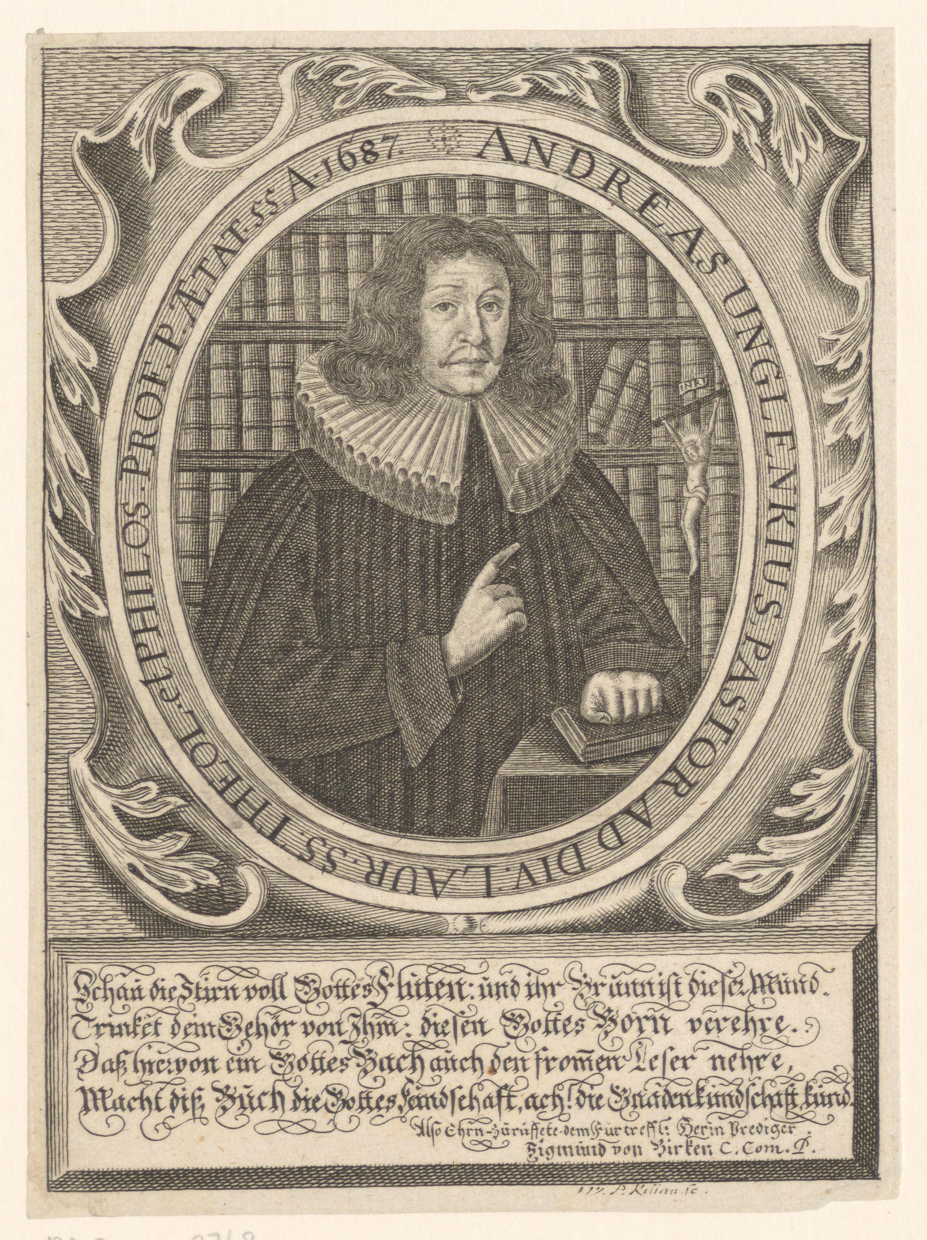Portret van Andreas Unglenk op 55-jarige leeftijd