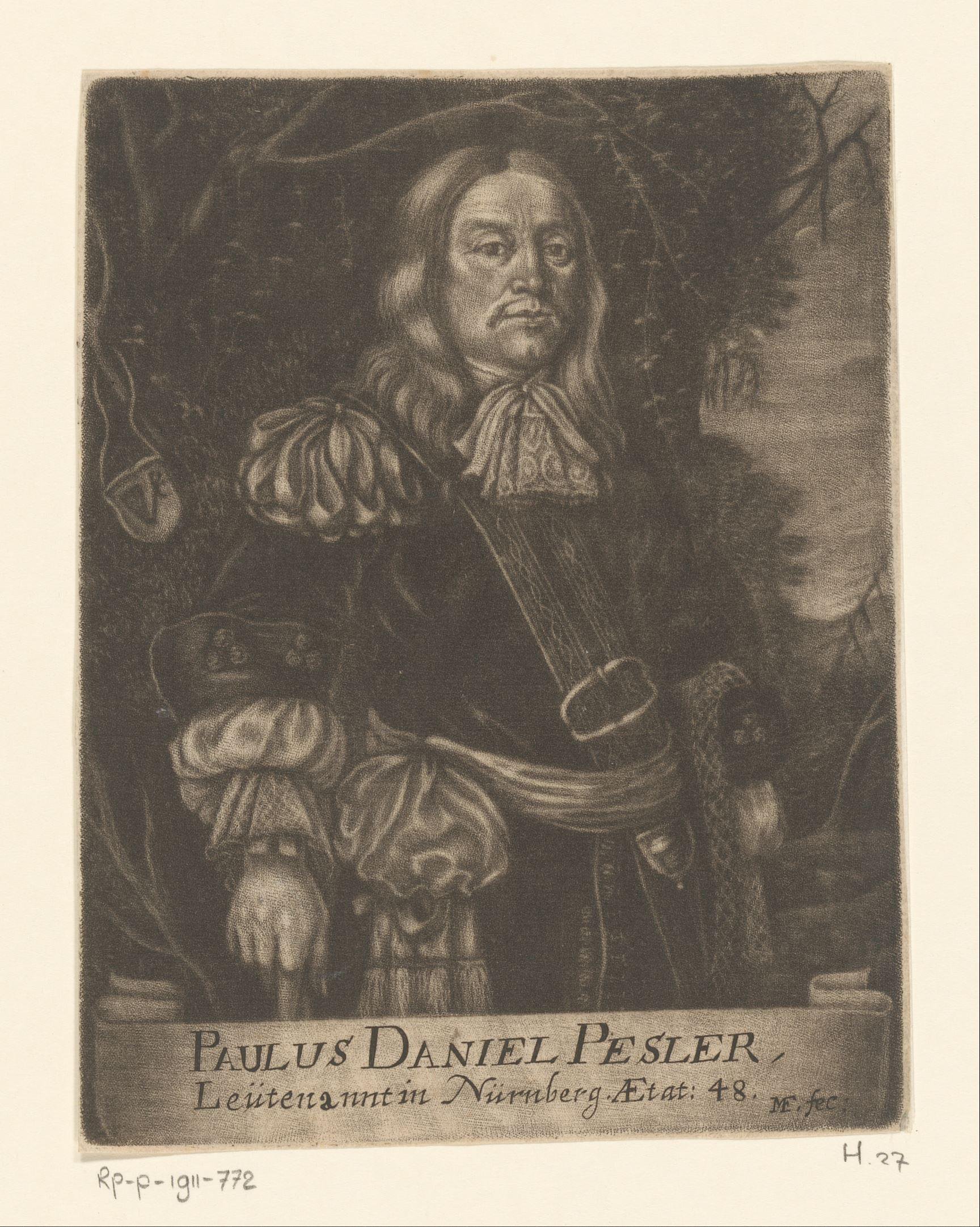Portret van Paul Daniel Besler op 48-jarige leeftijd