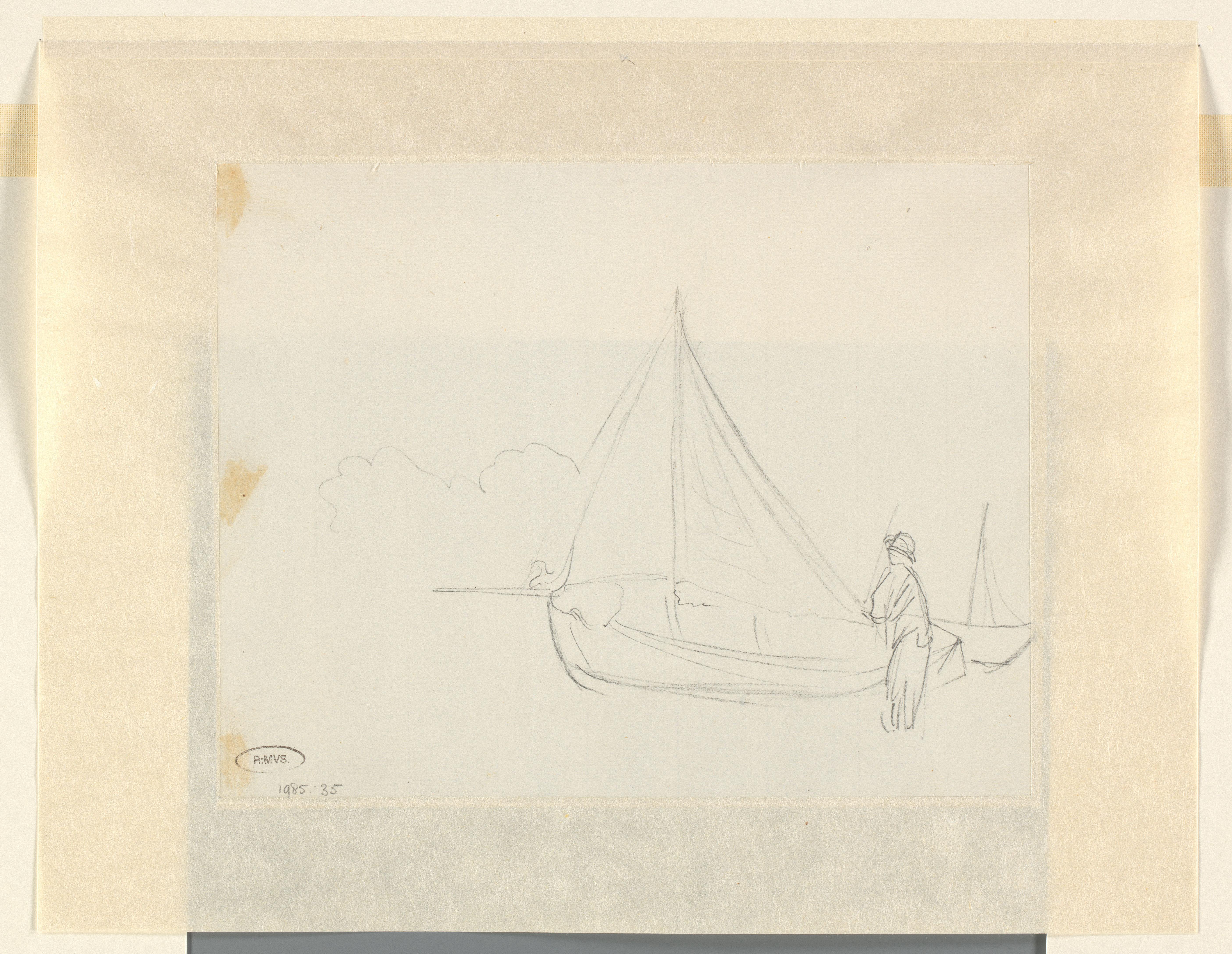 Figuur bij een zeilschip