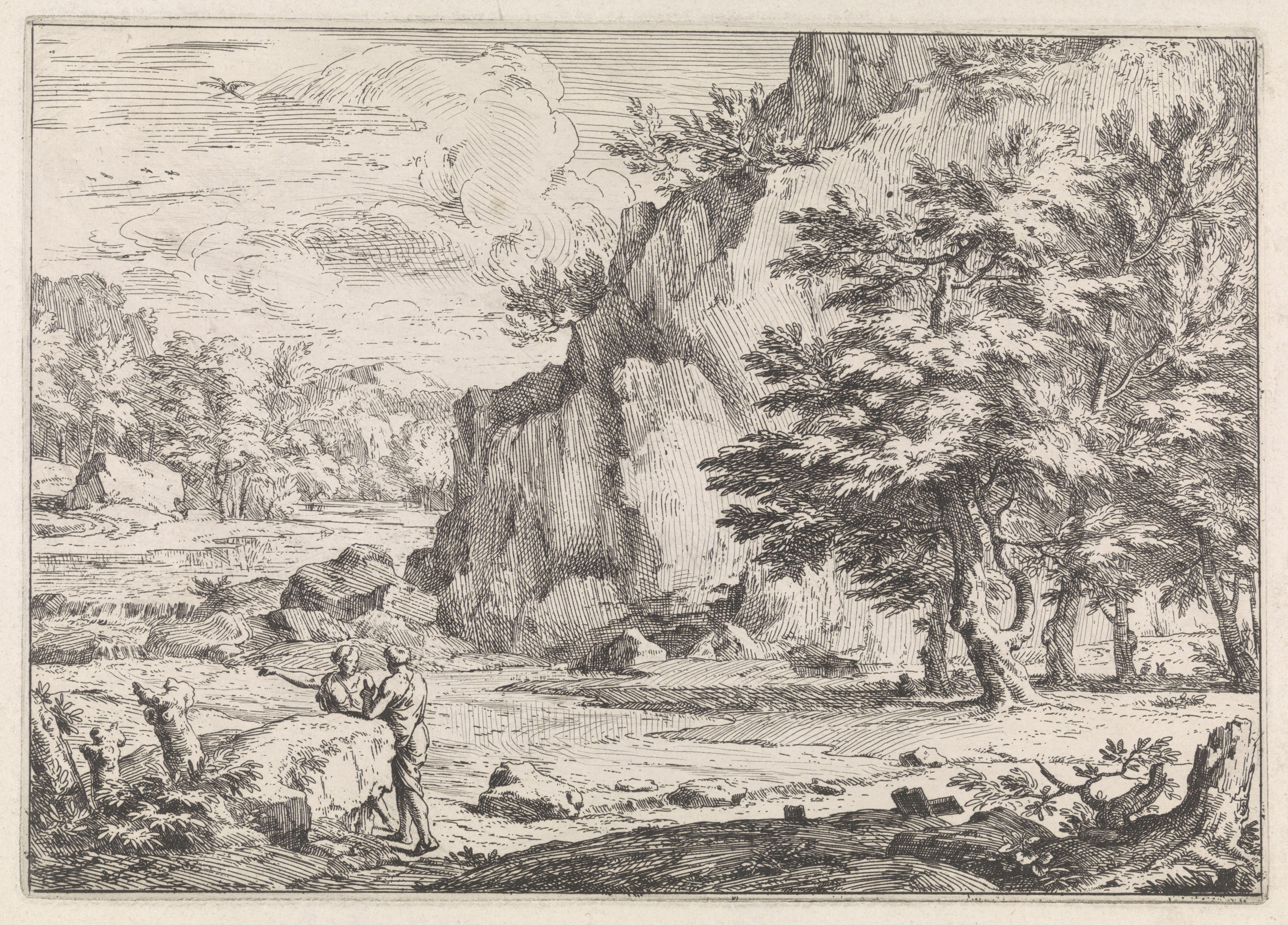 Landschap met rots