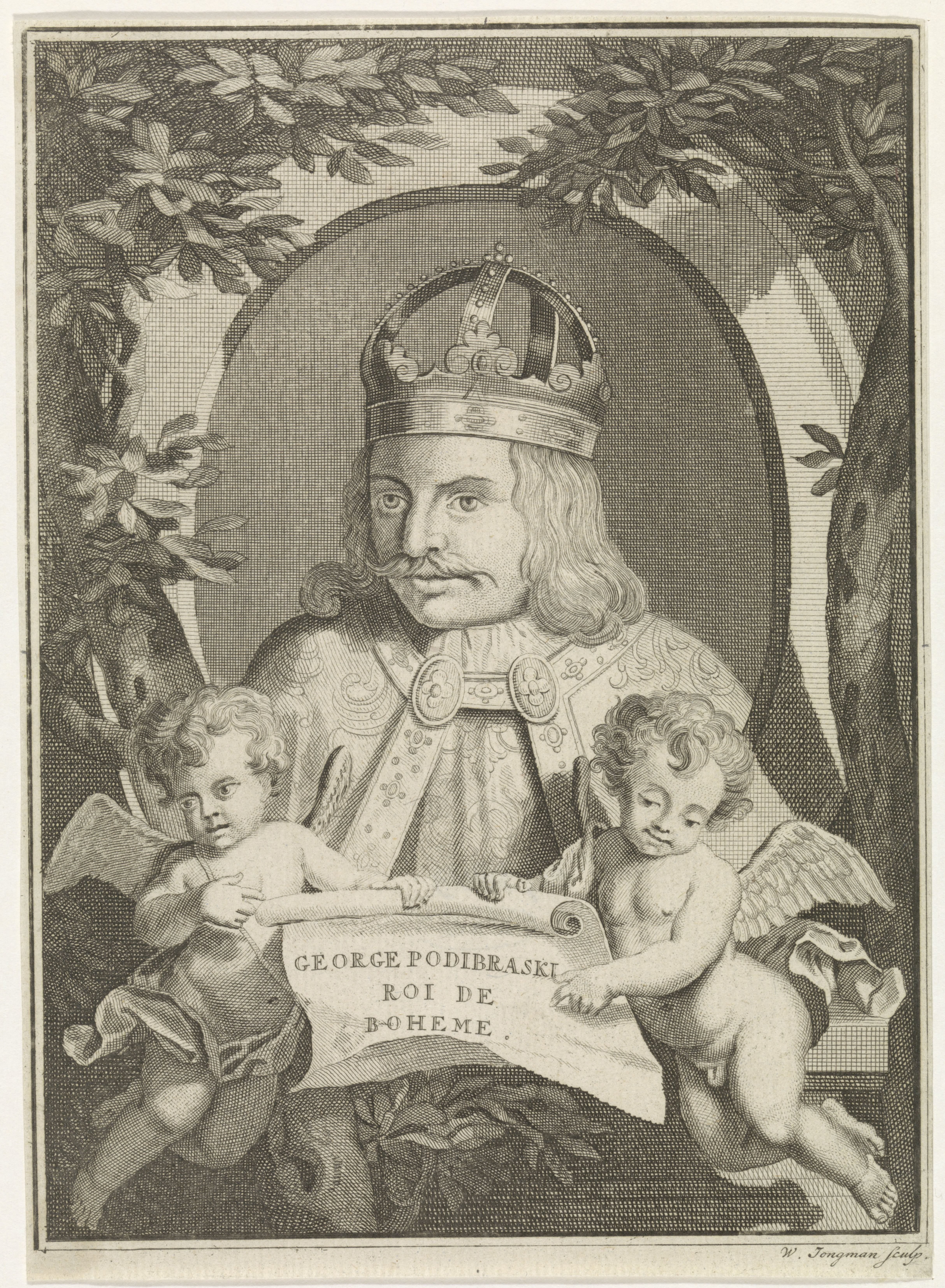 Portret van George van Kunstadt en Podiebrad, koning van Bohemen