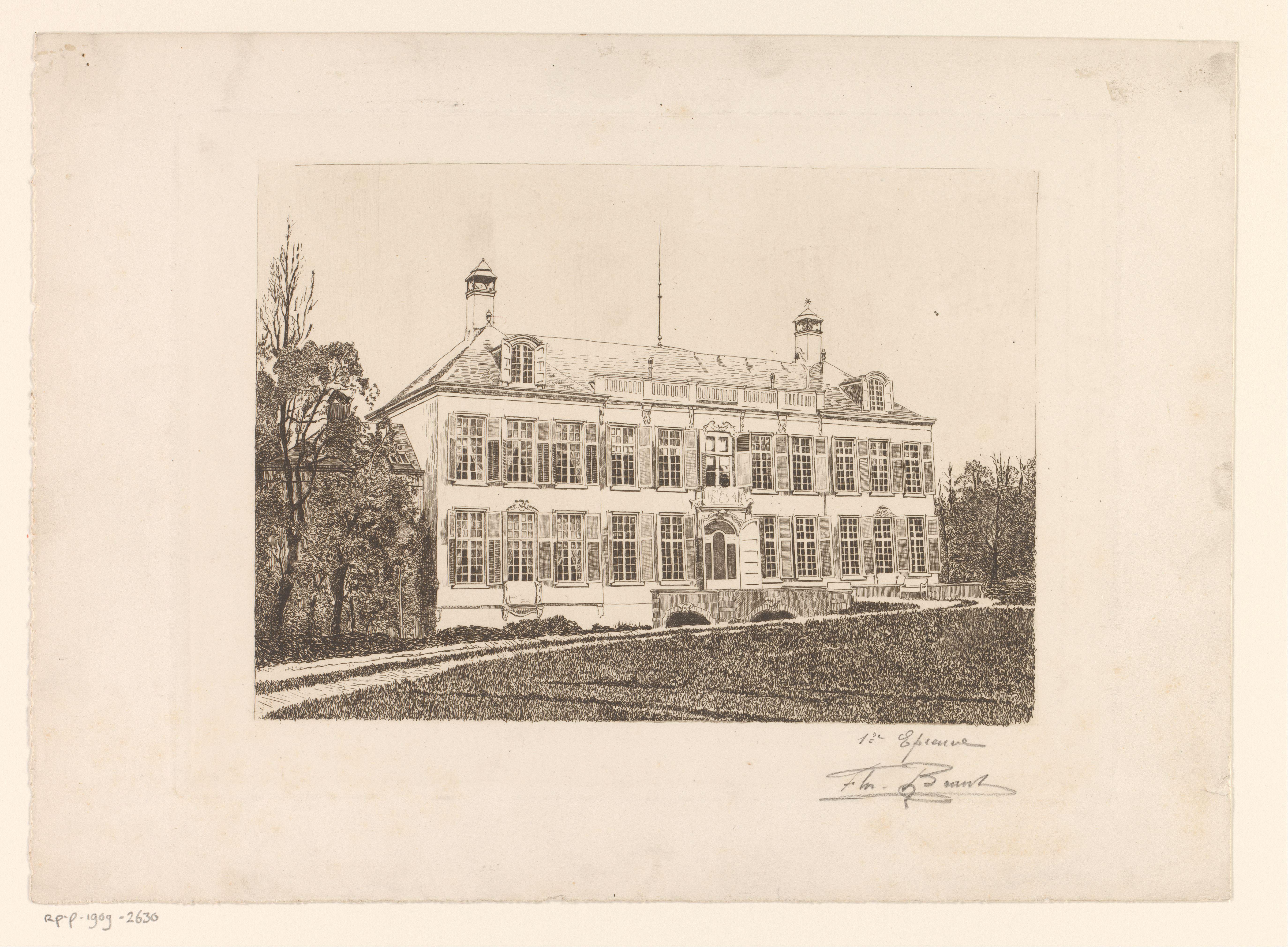 Gezicht op een buitenhuis