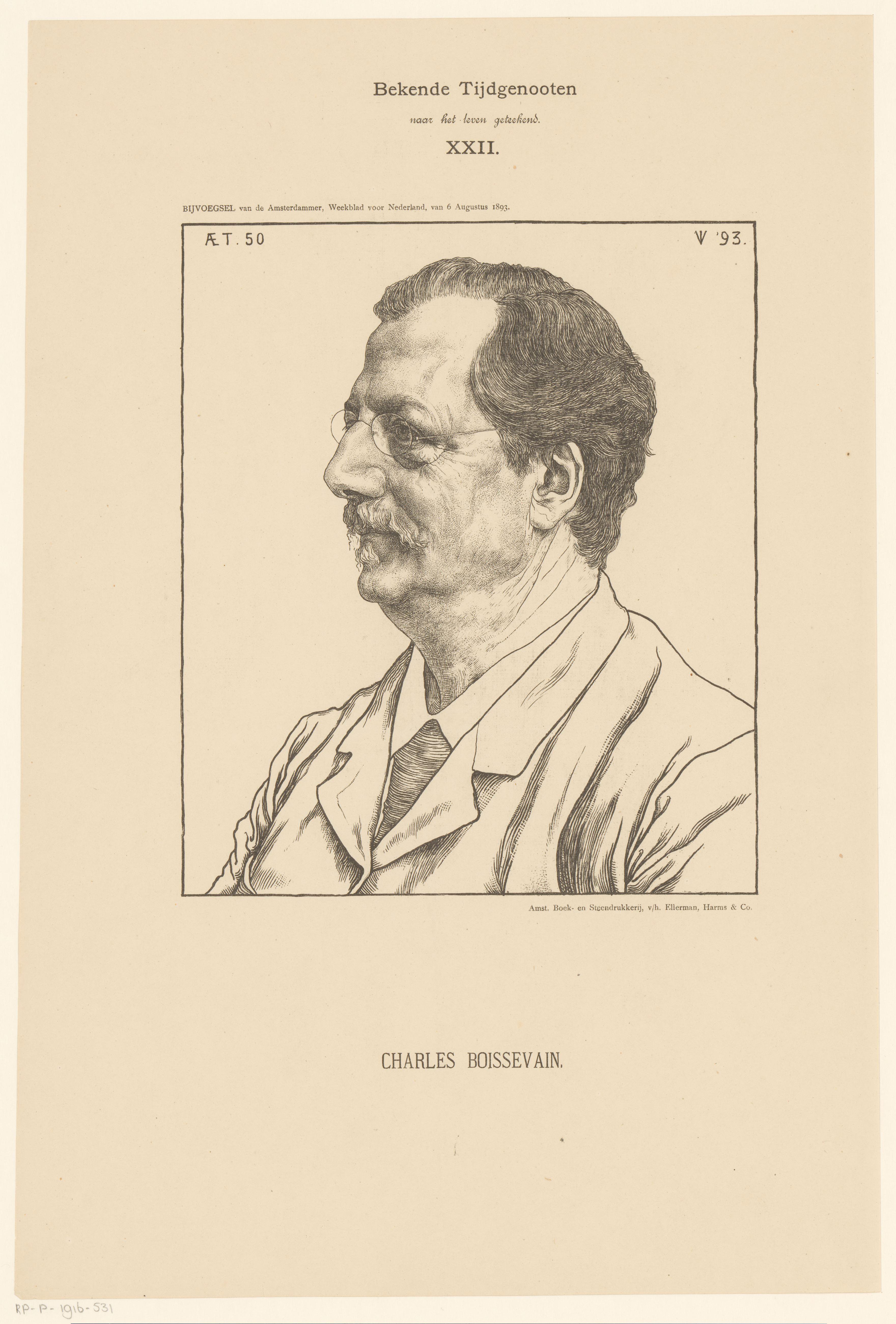 Portret van Charles Boissevain