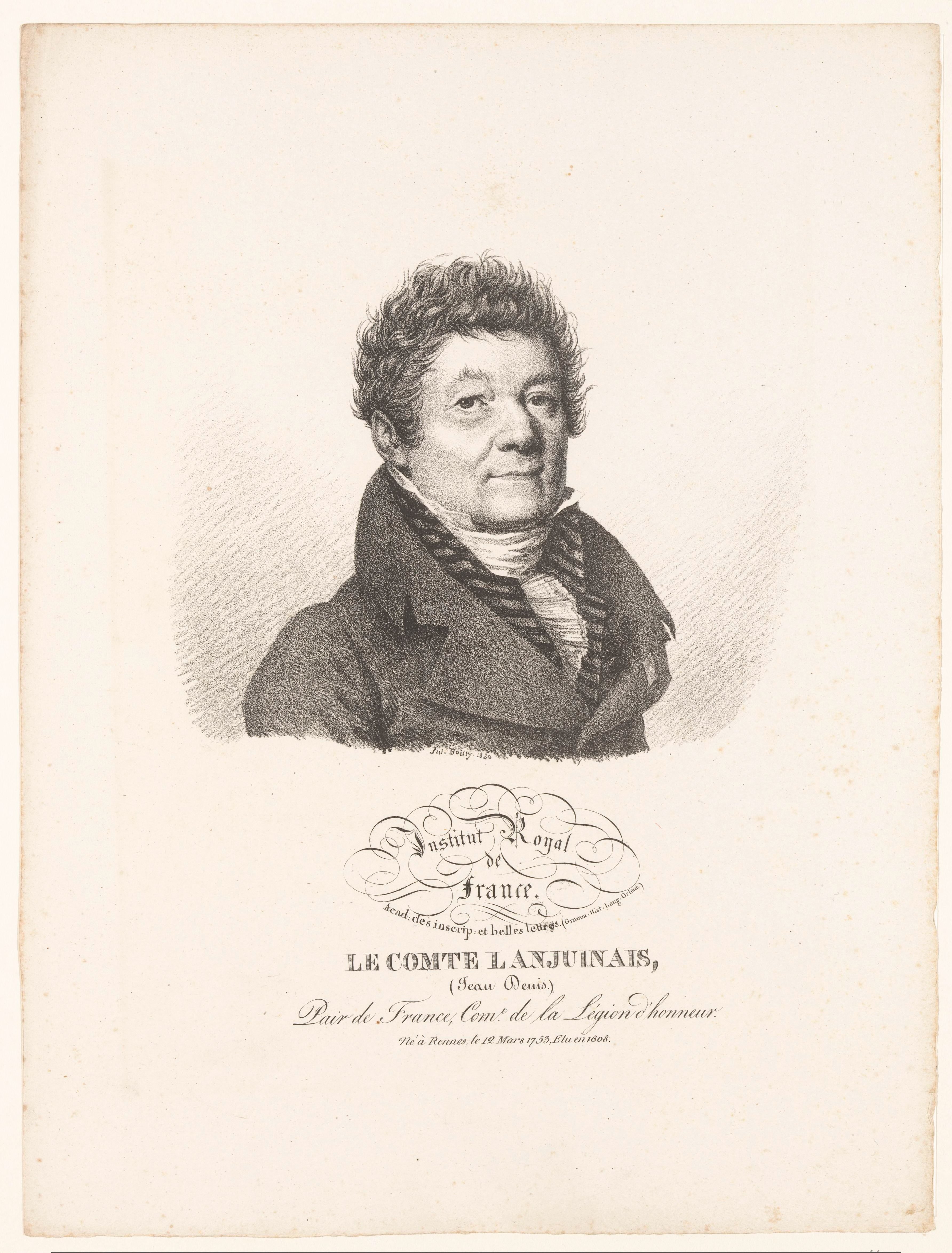 Portret van de jurist Jean-Denis Lanjuinais