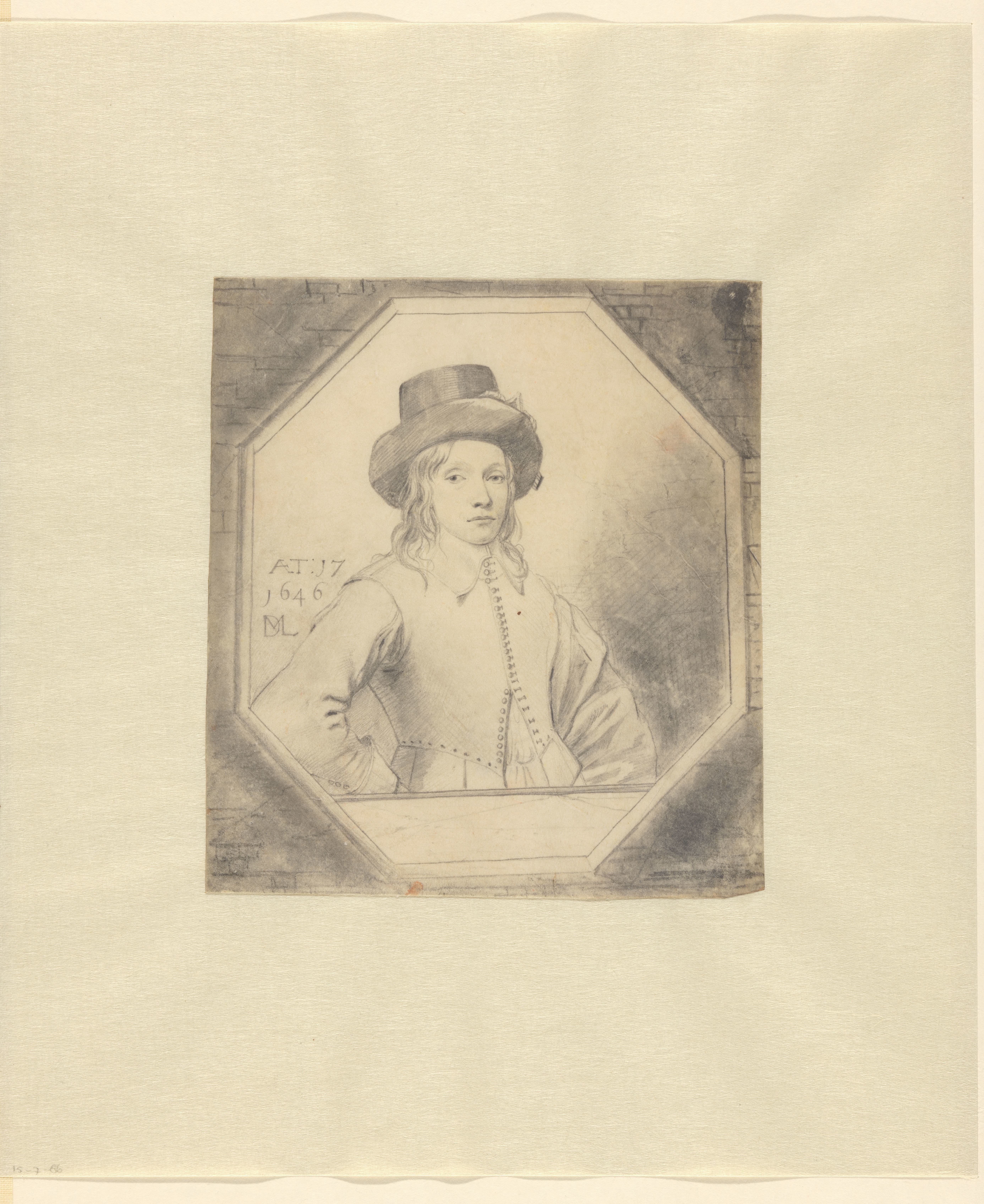 Portret van een jongen op 17-jarige leeftijd
