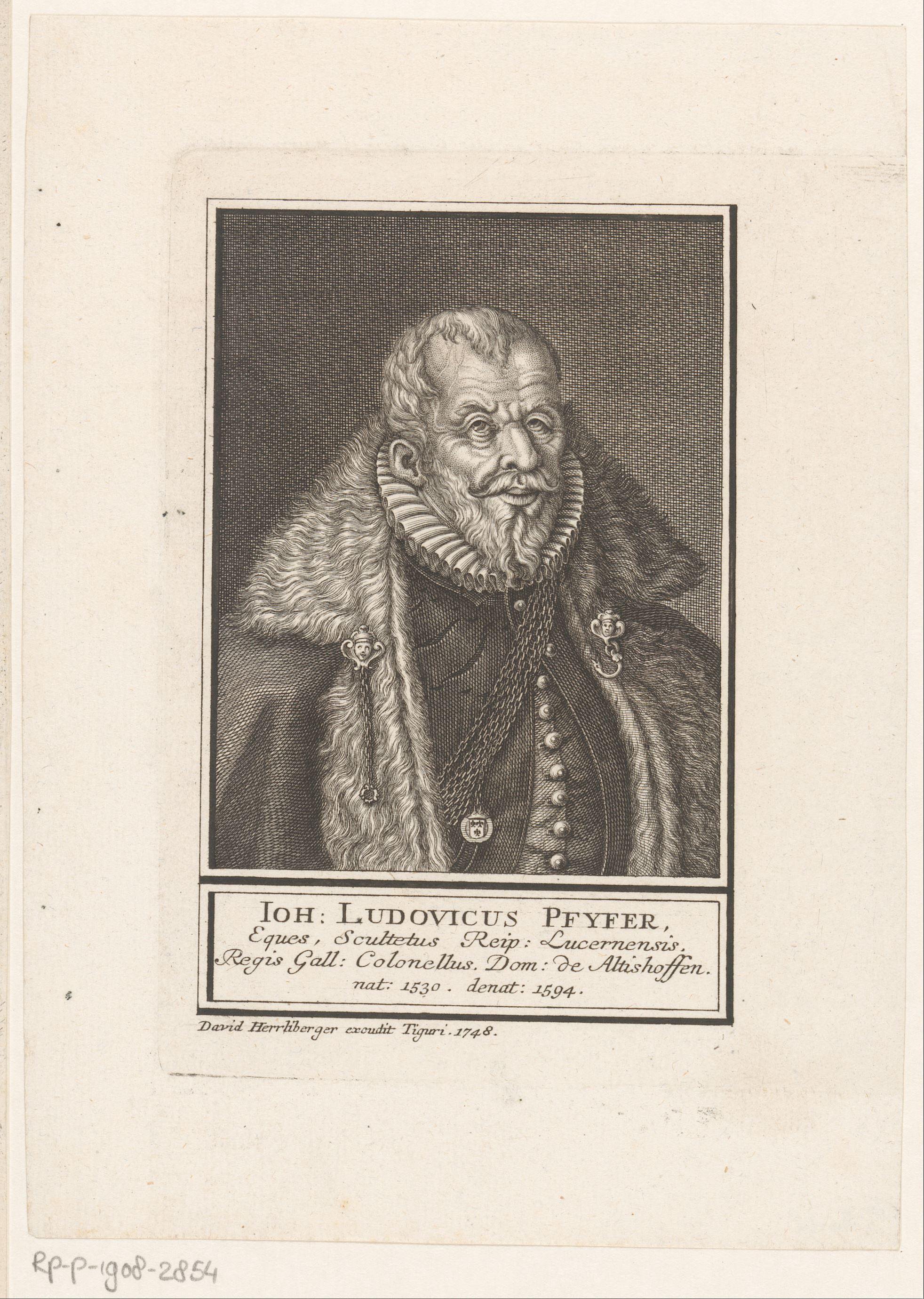 Portret van Ludwig Pfyffer von Altishofen