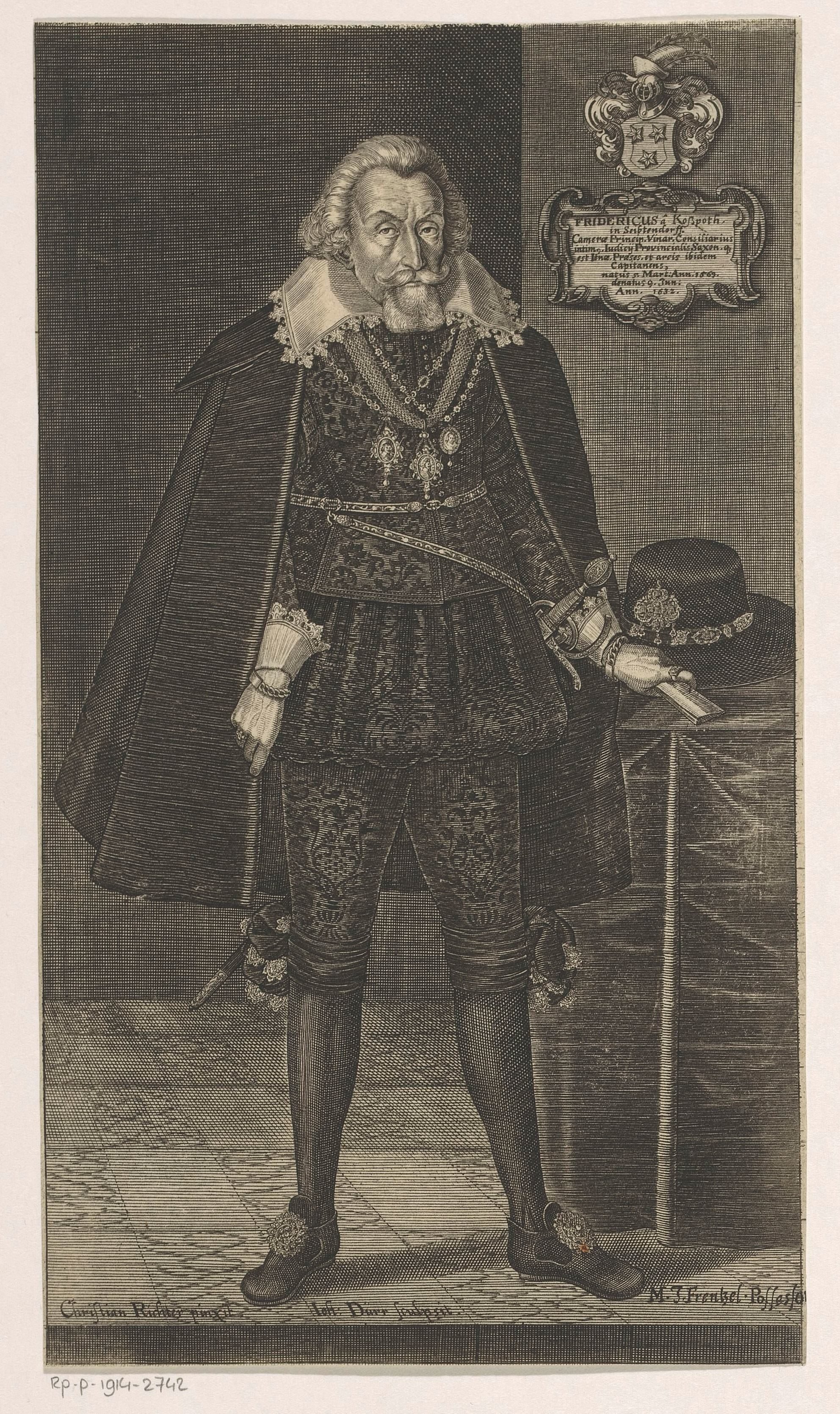 Portret van Friedrich von Kospoth