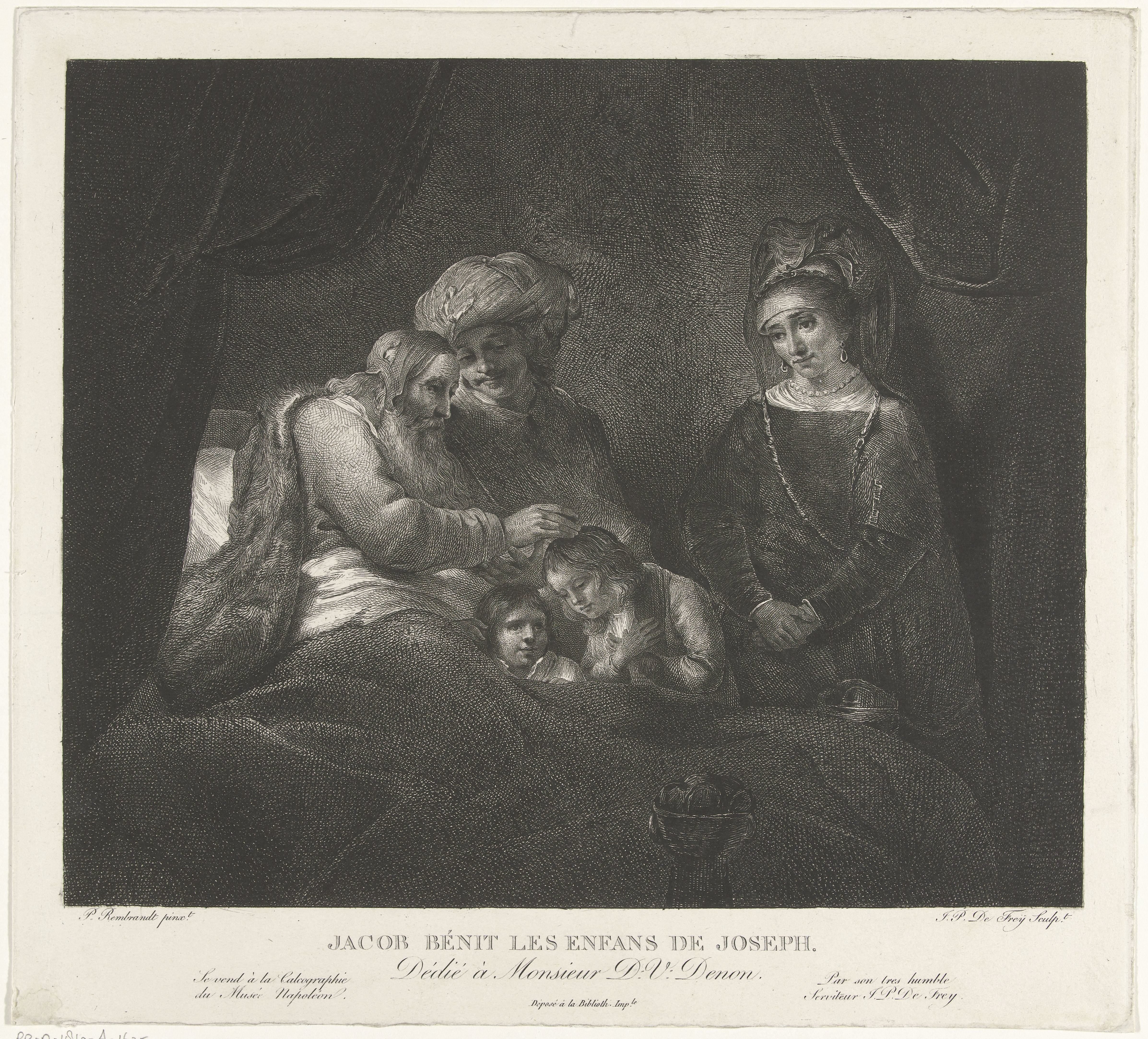 Jakob zegent Manasse en Ephraim