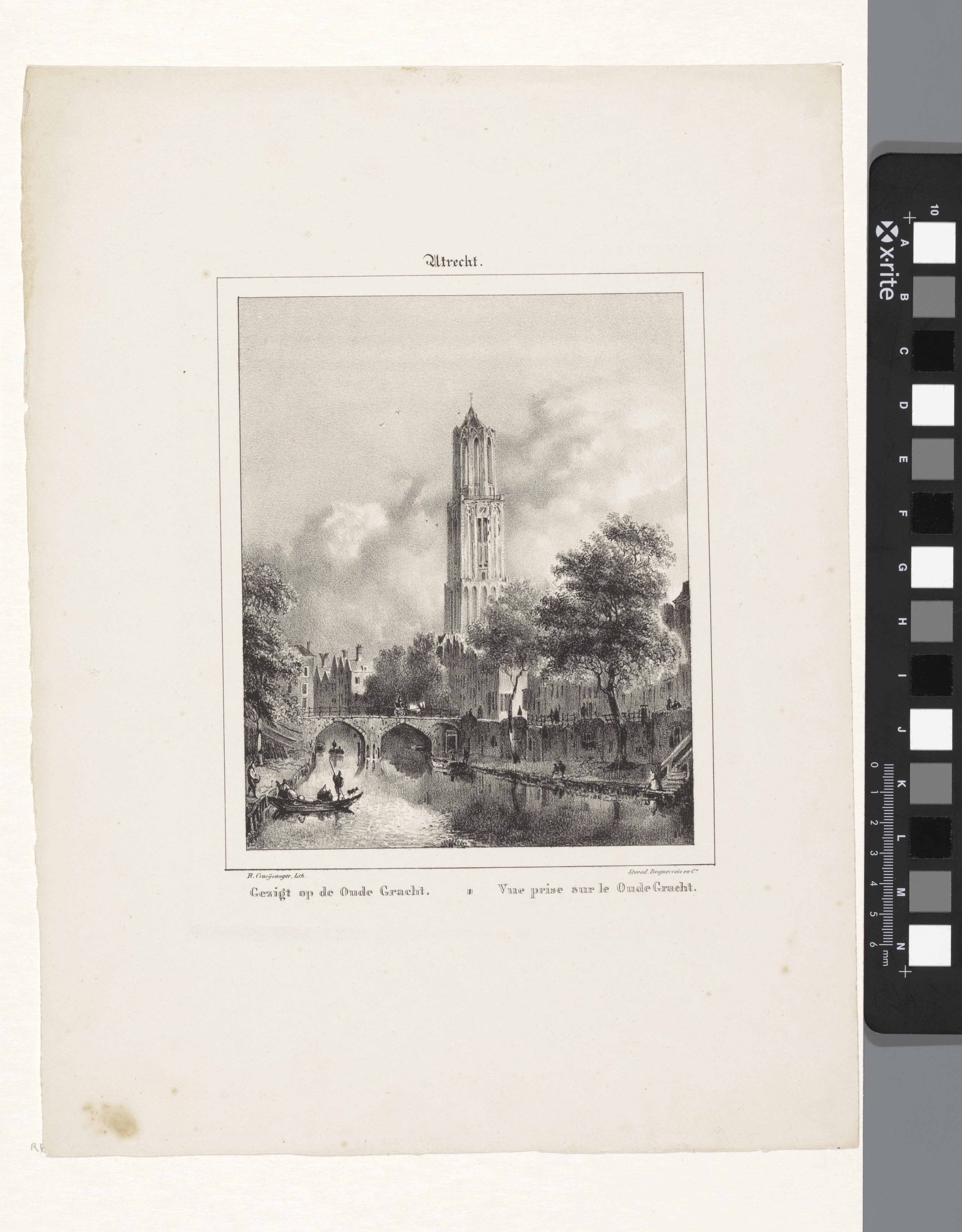 Gezicht op de Oude Gracht in Utrecht