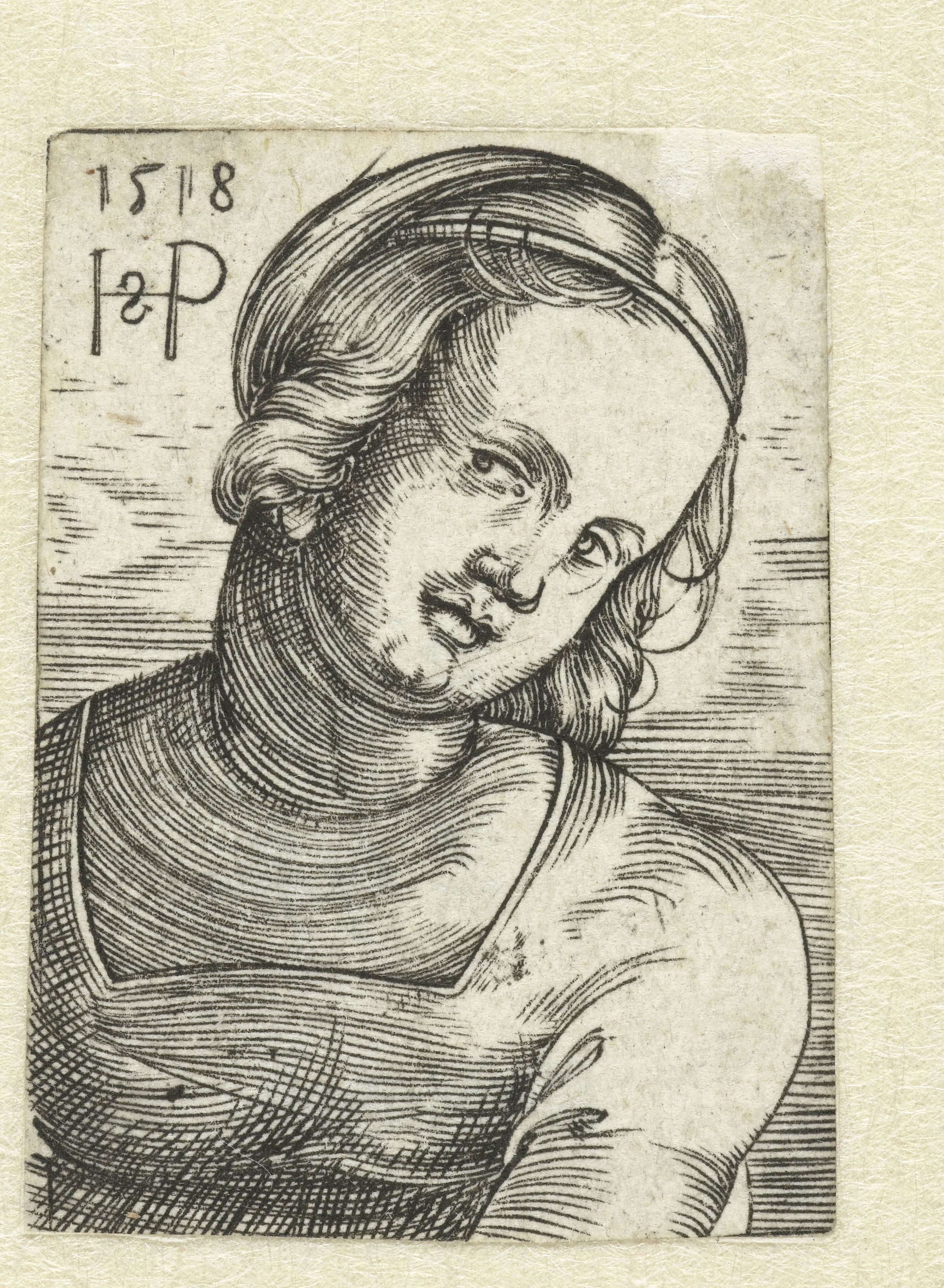 Borstbeeld van een jonge vrouw