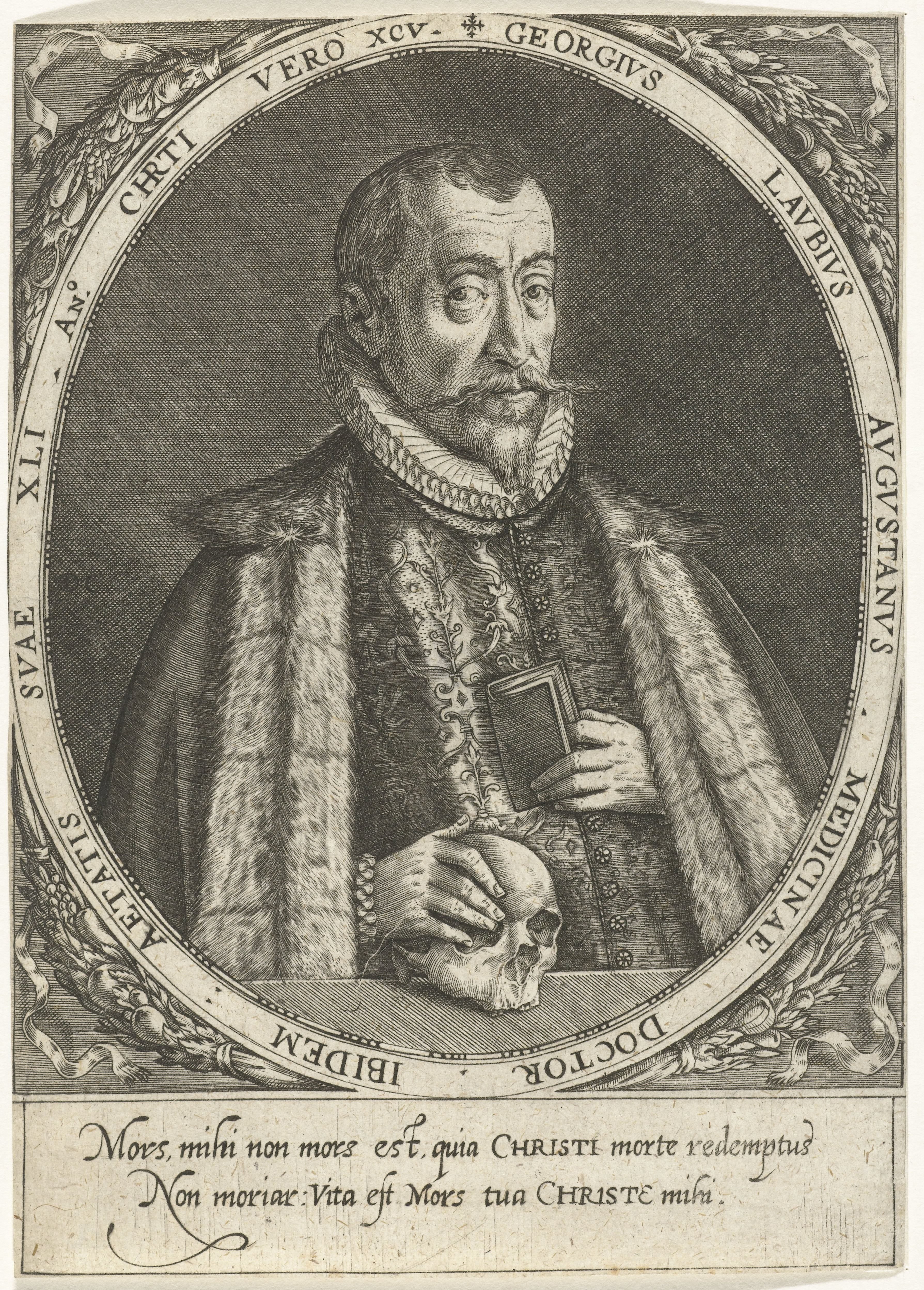 Portret van de arts Georg Laub