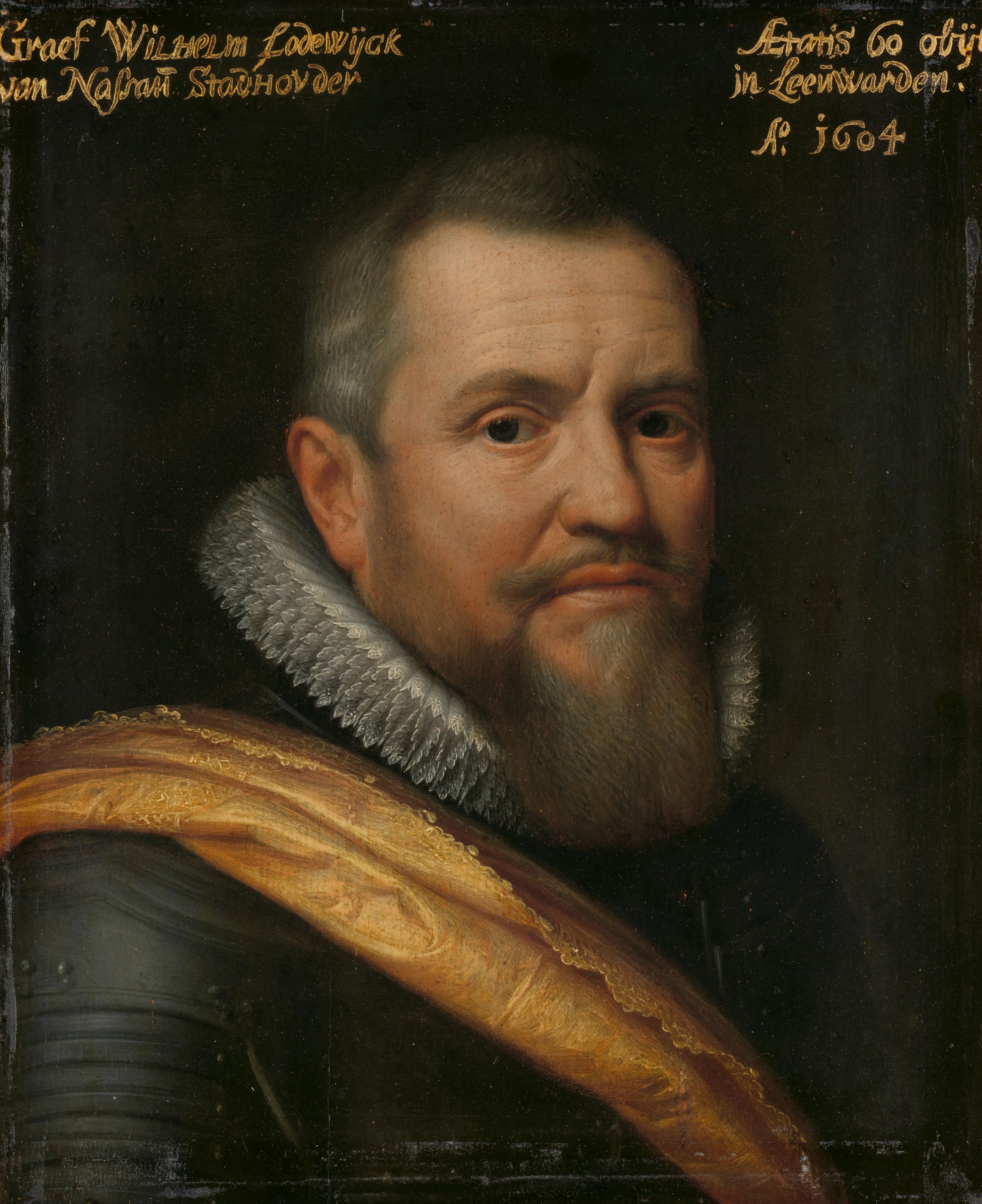 Portrait of Willem Lodewijk (1560-1620), Count of Nassau, Nicknamed in Frisian ‘us heit’ (our father)