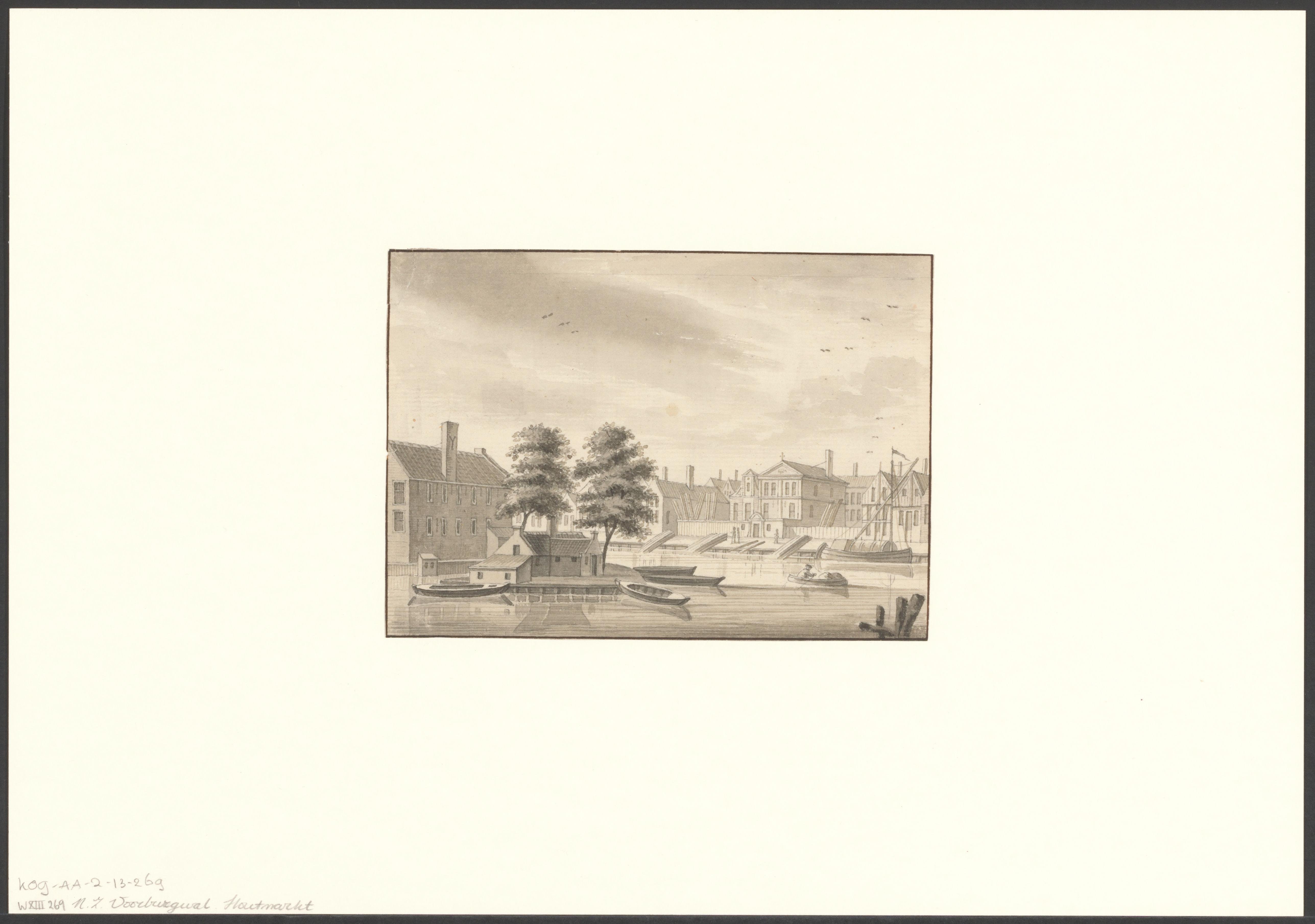 Gezicht op de Nieuwezijds Voorburgwal