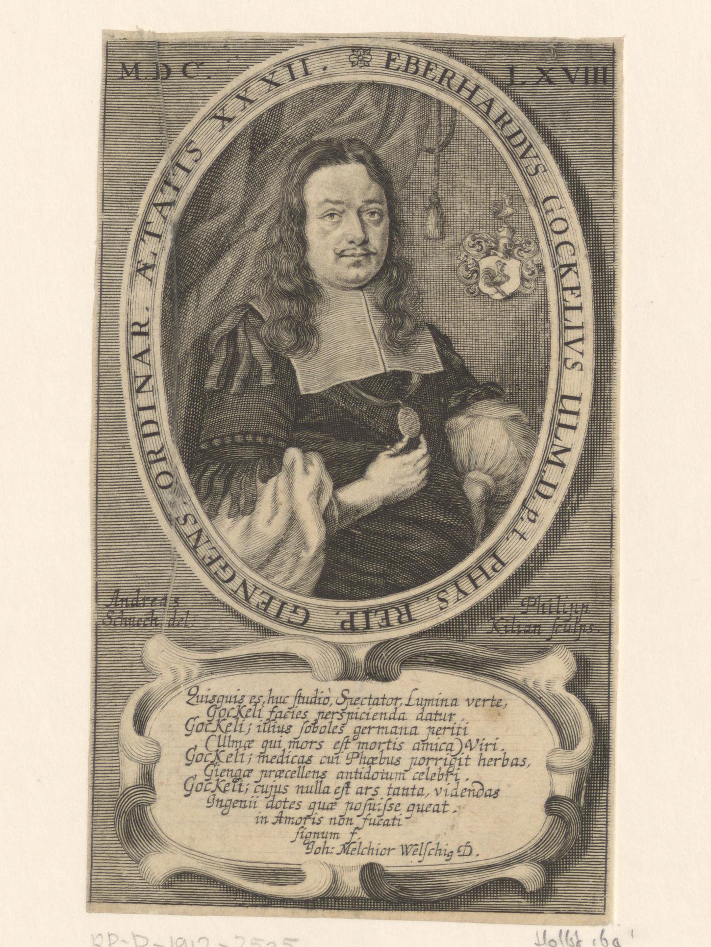 Portret van Eberhard Gockel op 42-jarige leeftijd