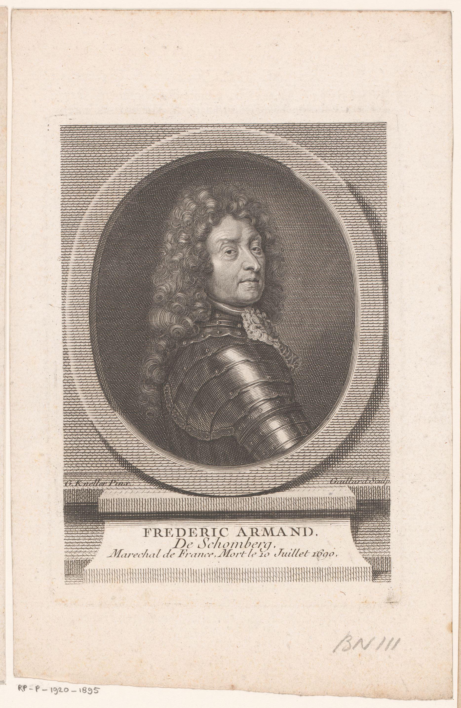 Portret van Friedrich Arnaud hertog van Schomberg