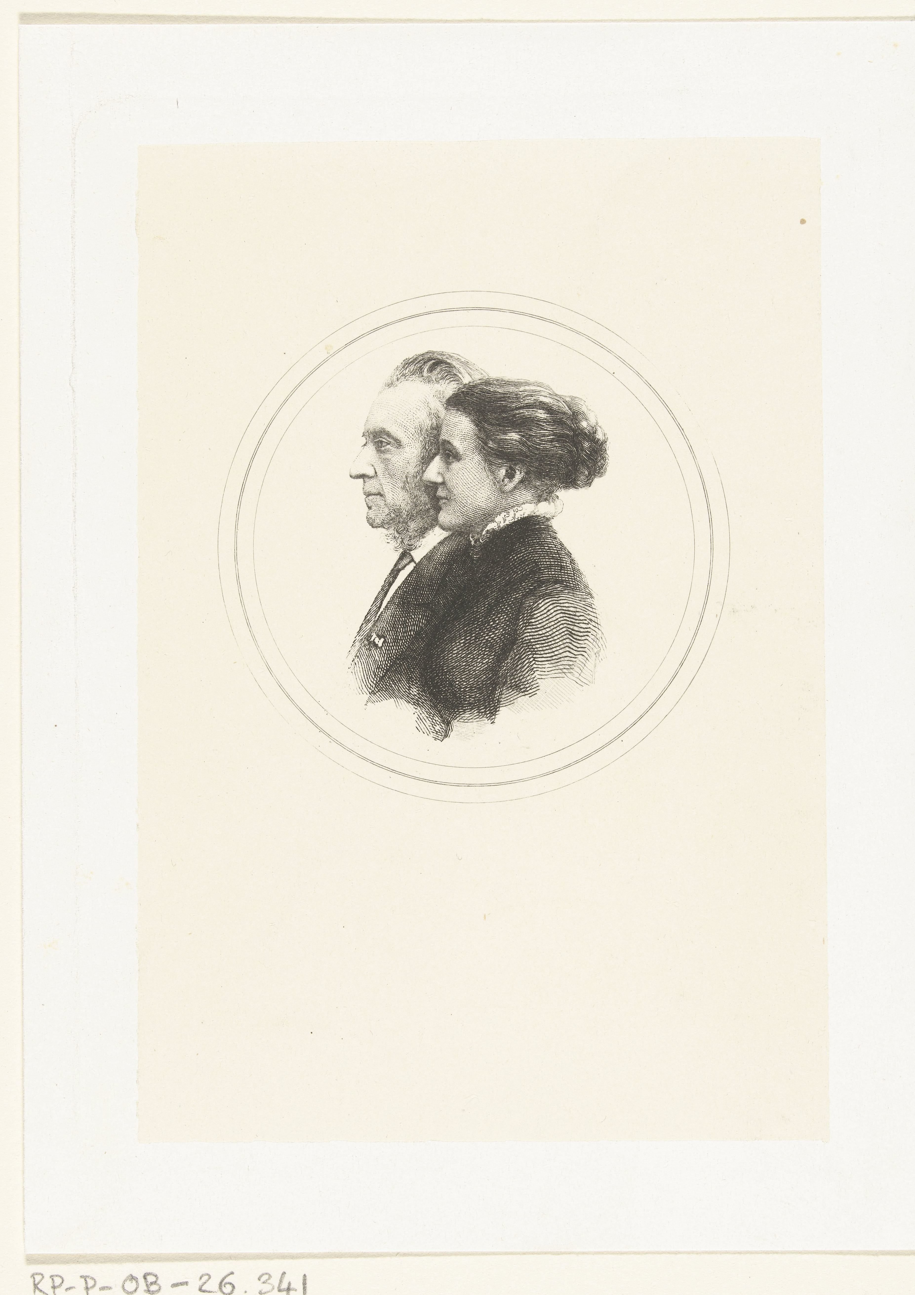 Dubbelportret van Josephus Albertus Alberdingk Thijm en zijn dochter