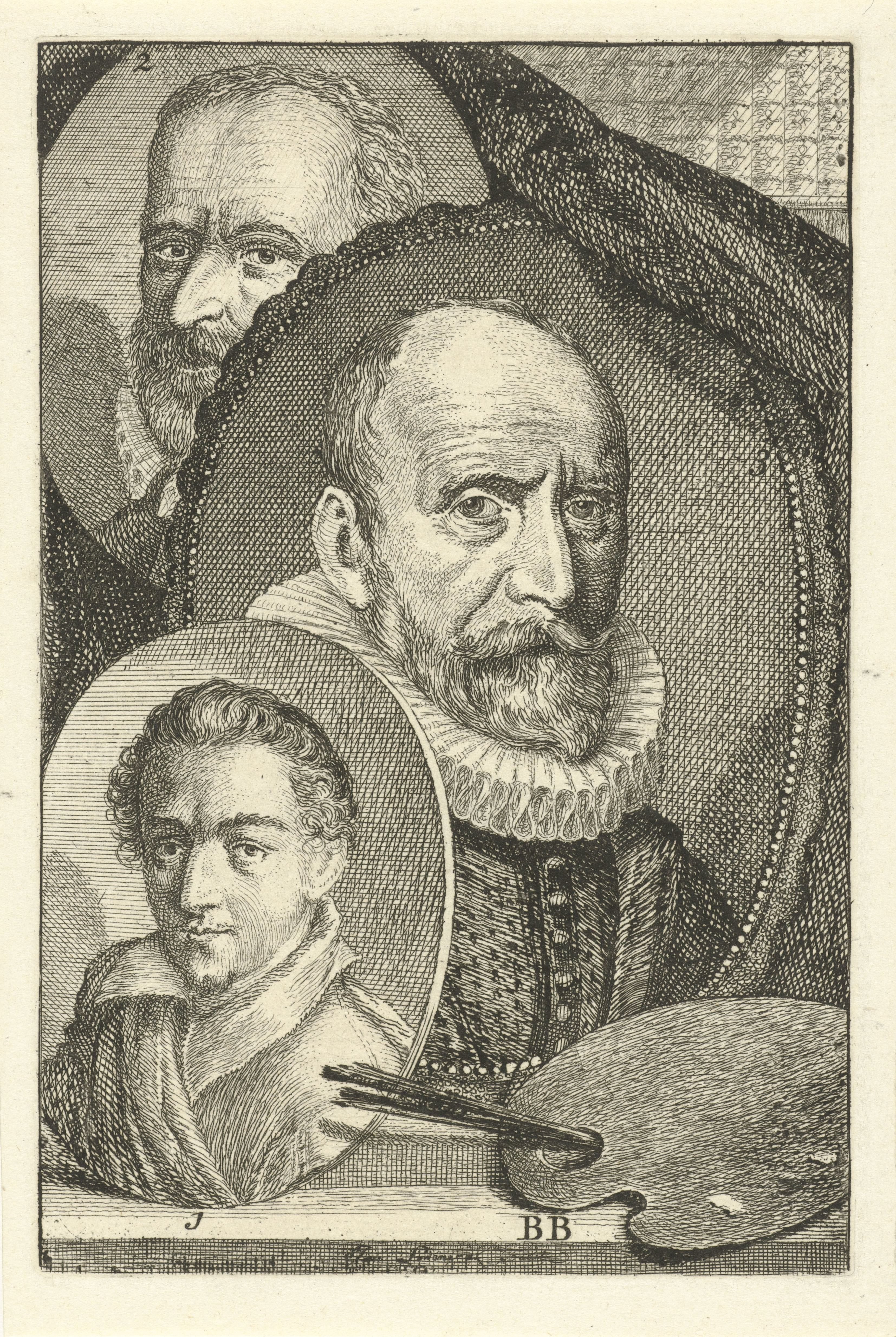 Portretten van Marten van Valckenborch, Crispijn van den Broeck en Pieter van Veen