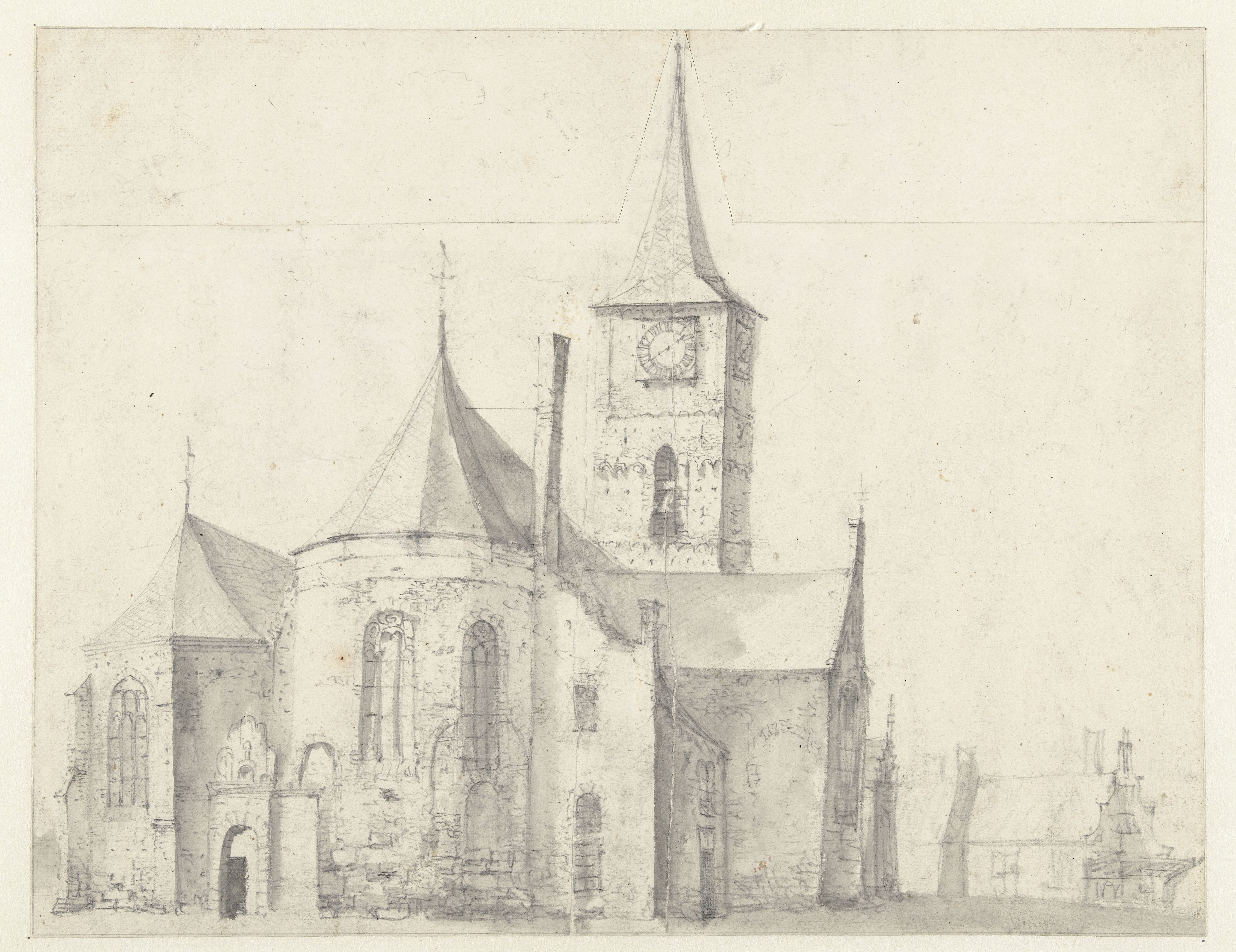Romaanse kerk, gezien vanuit het noordoosten.