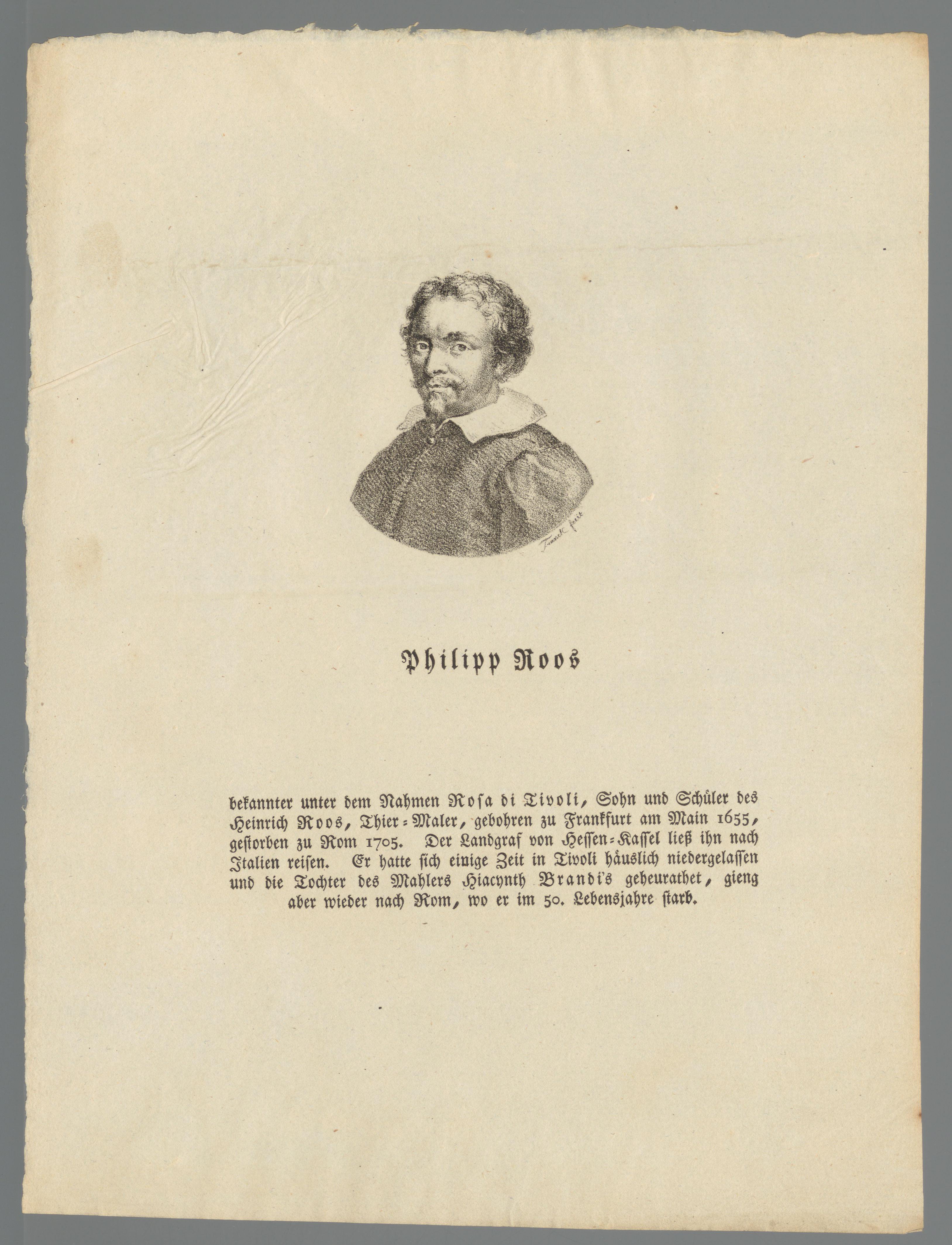 Portret van Philipp Peter Roos