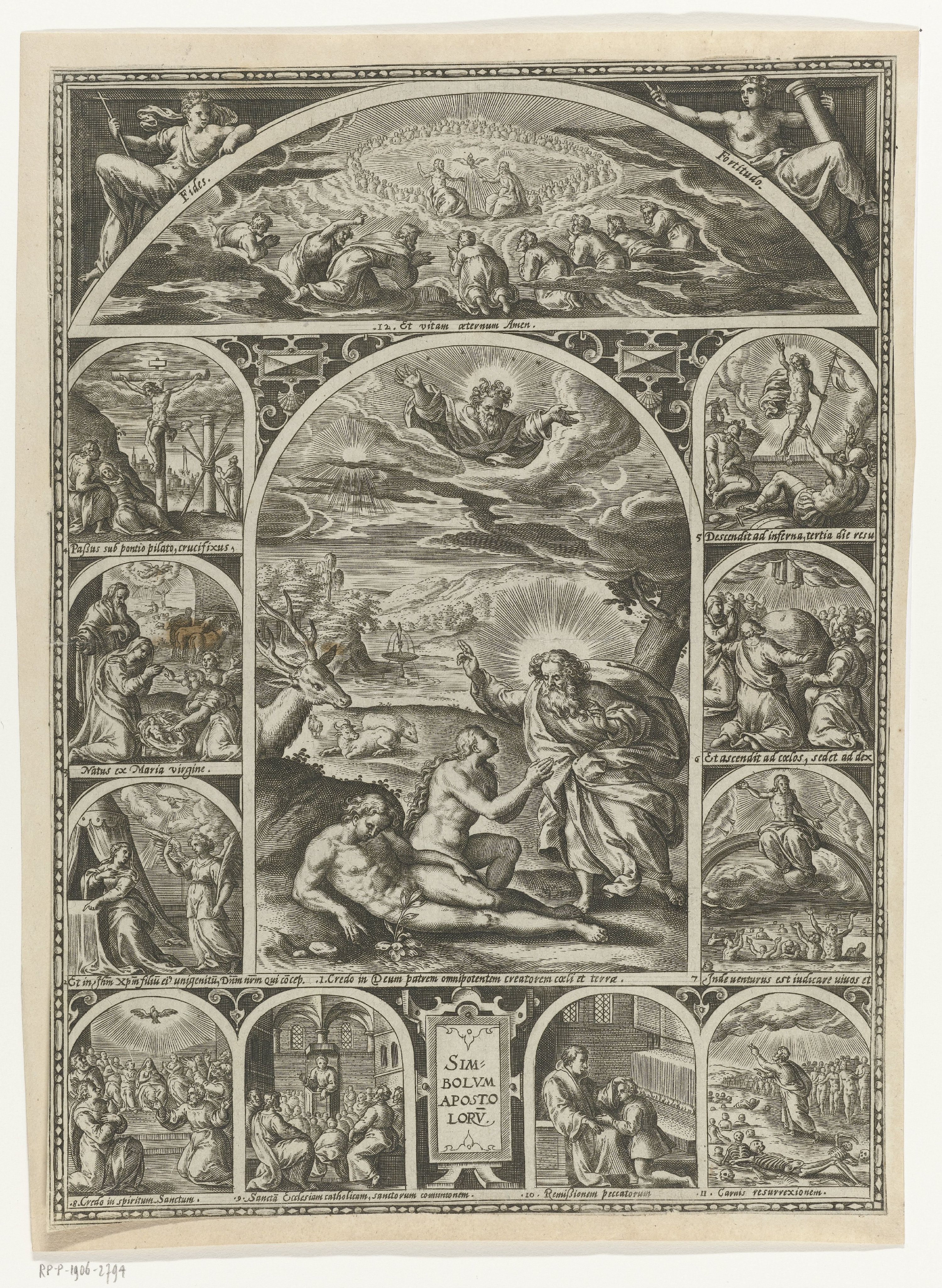 Schepping van Adam en Eva en scènes uit het leven van Christus