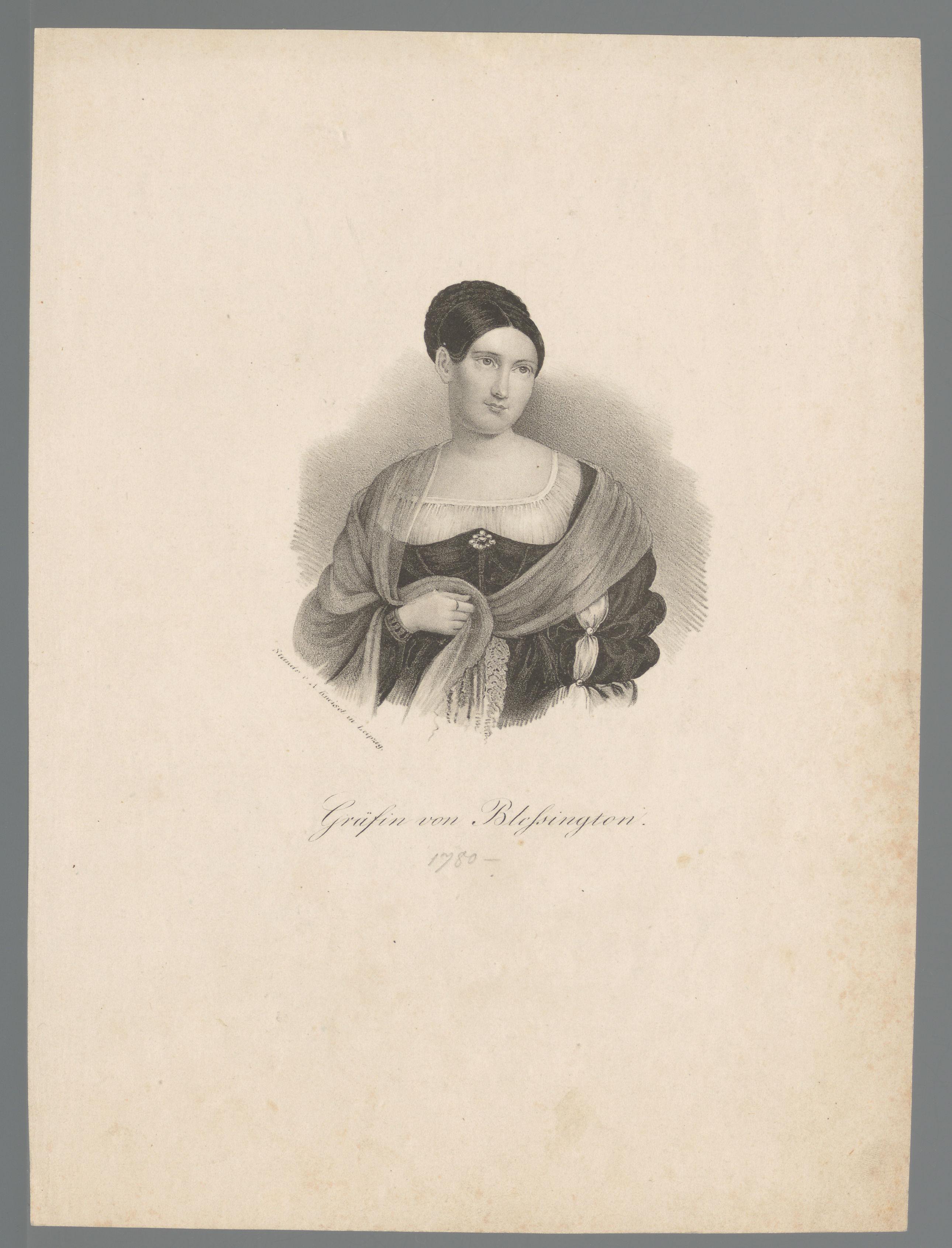 Portret van Marguerite gravin van Blessington