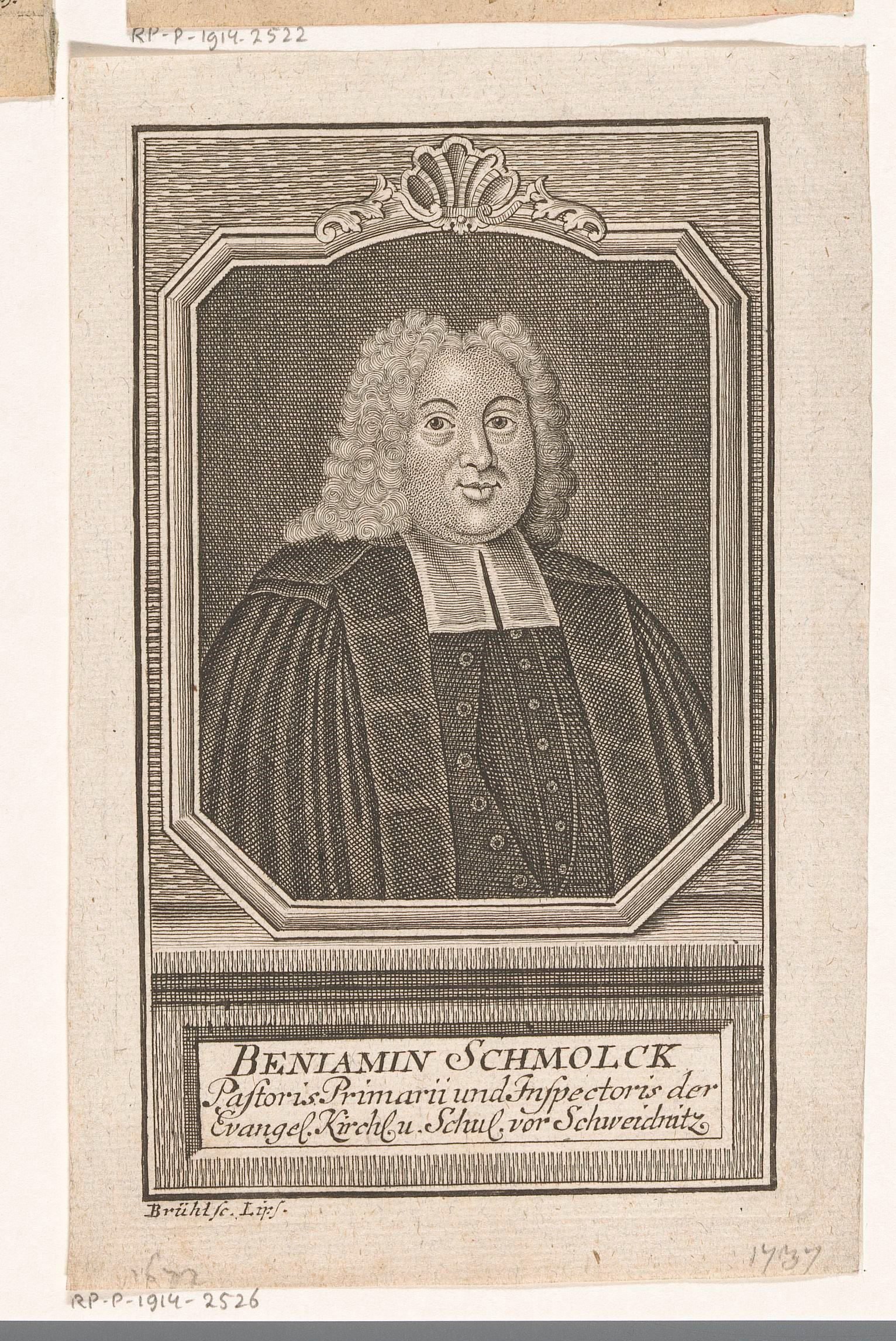 Portret van Benjamin Schmolck