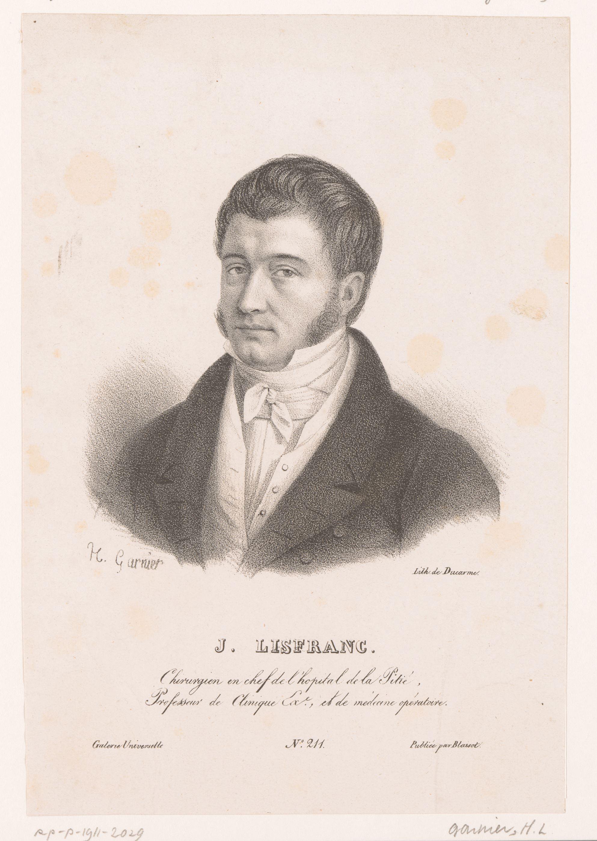 Portret van Jacques Lisfranc