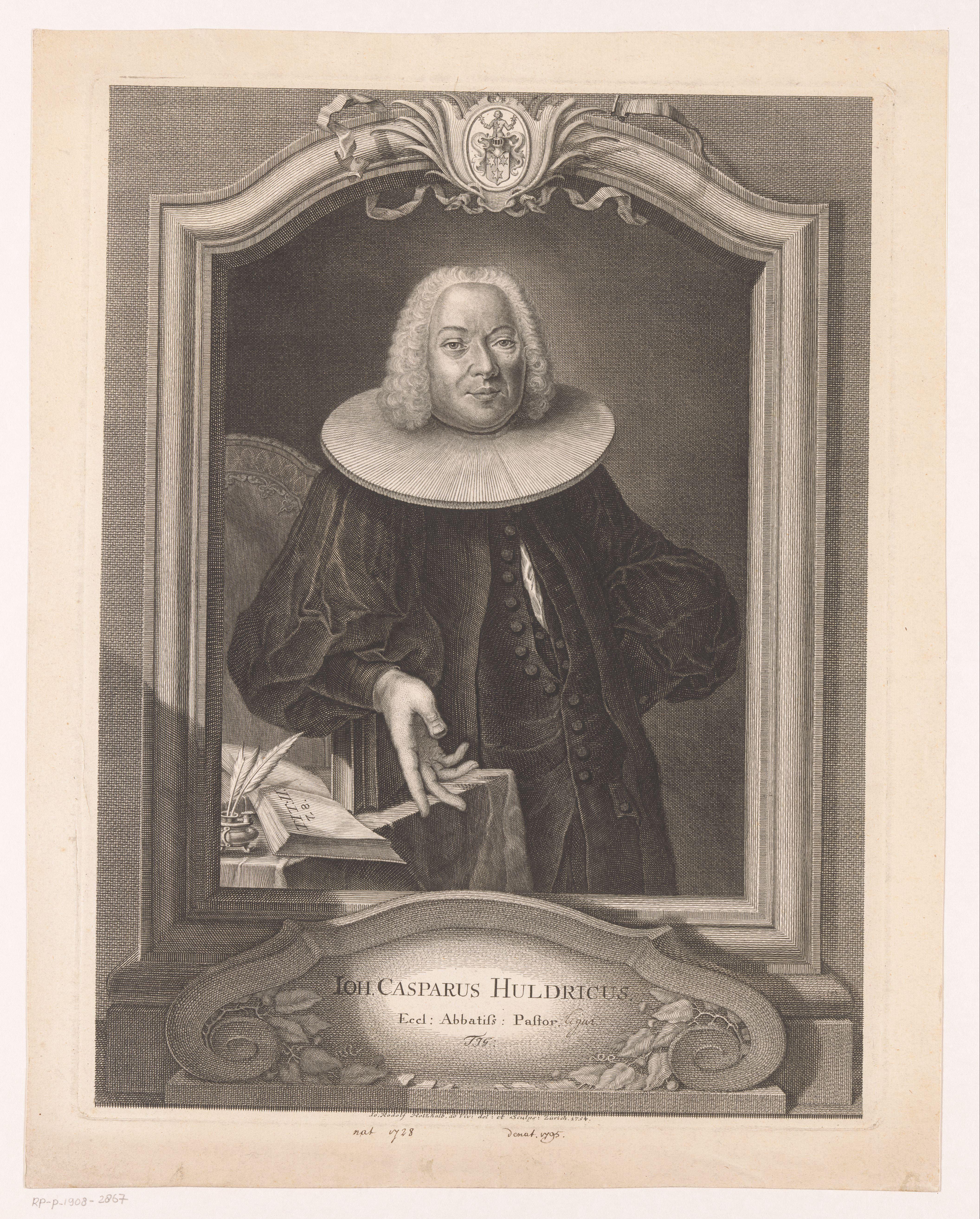 Portret van Johann Caspar Ulrich