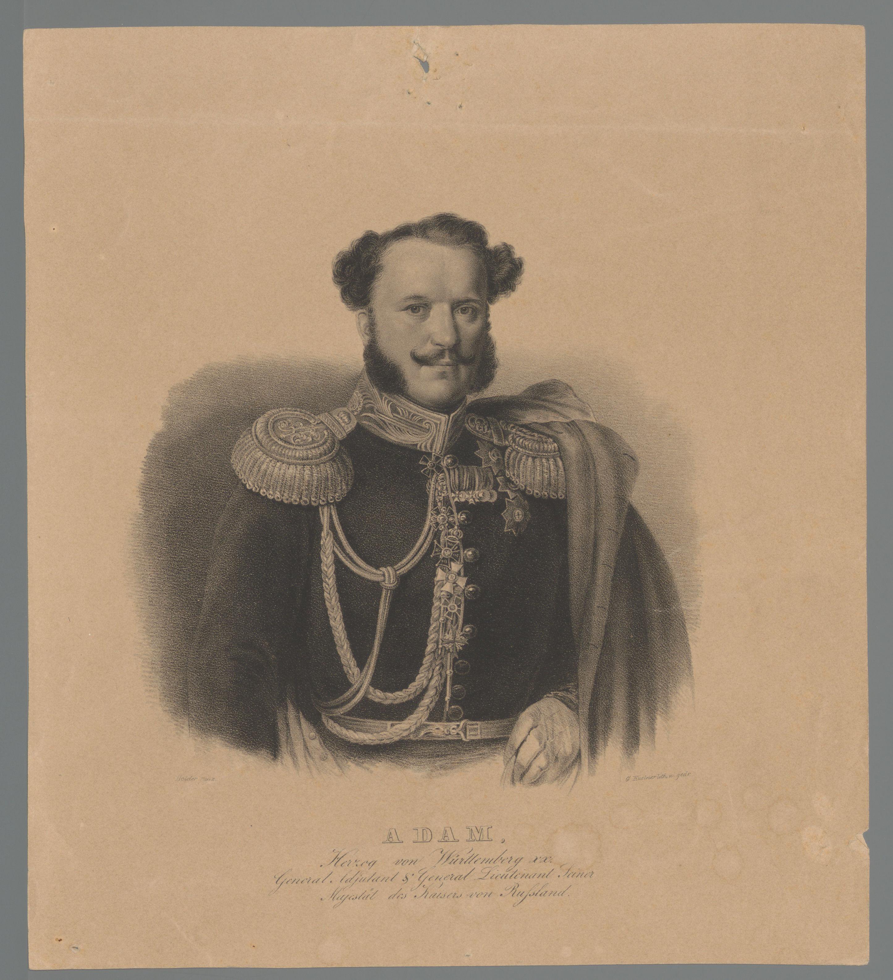 Portret van Adam von Württemberg