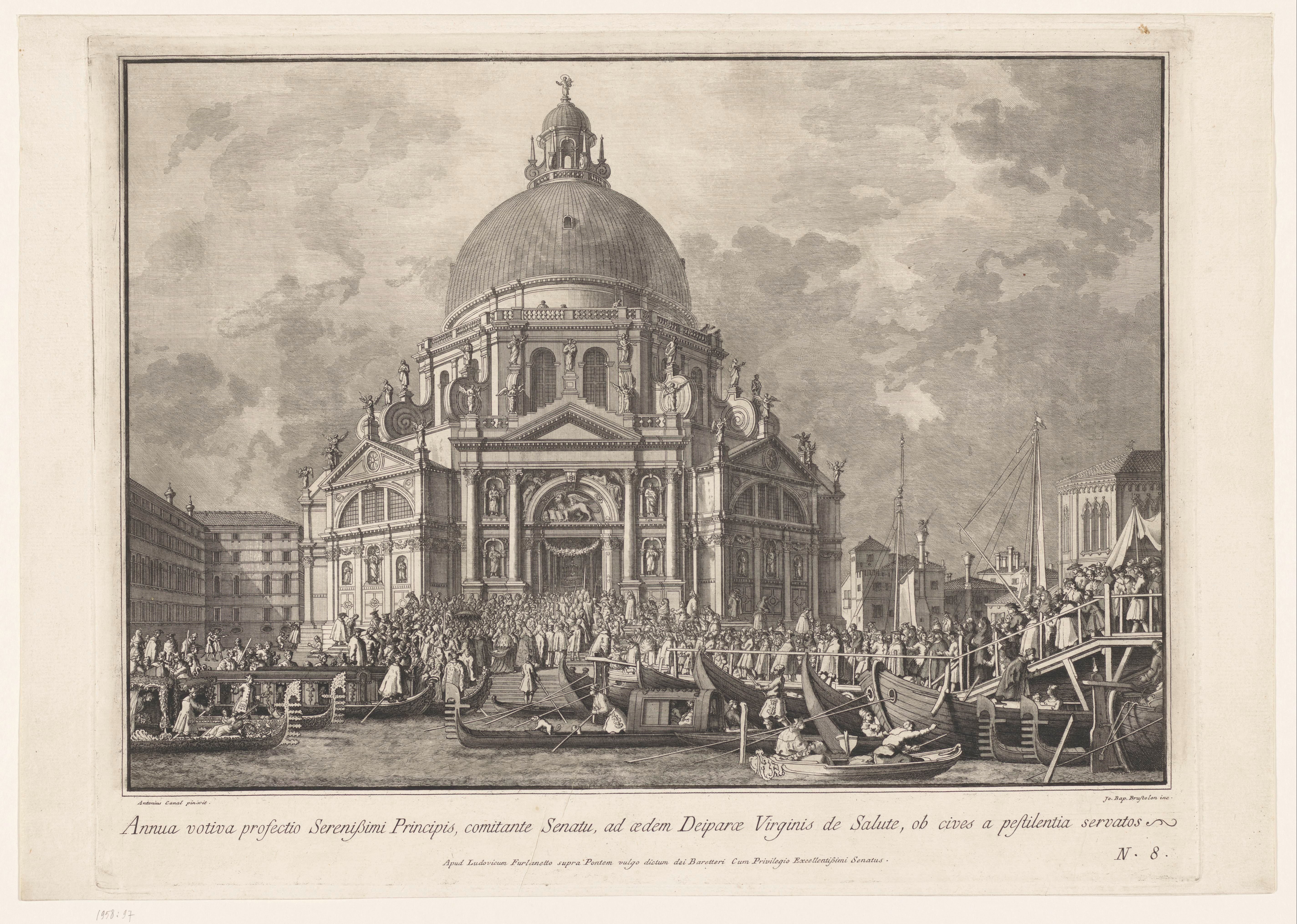 Menigte voor de Santa Maria della Salute