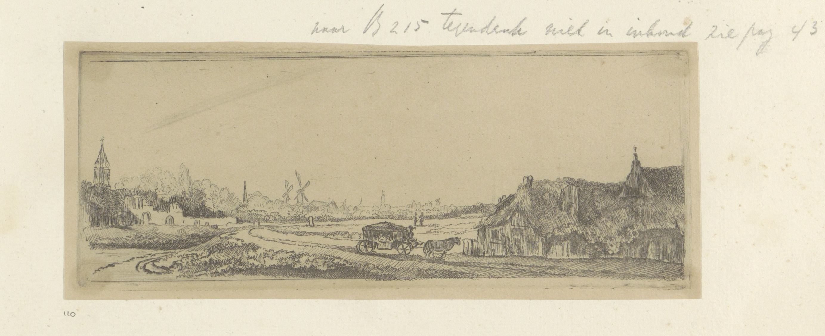 Landschap met een koets