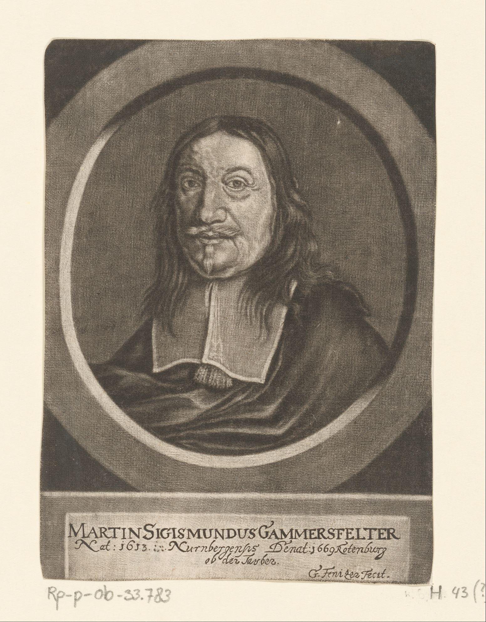 Portret van Martin Sigmund Gammersfelder