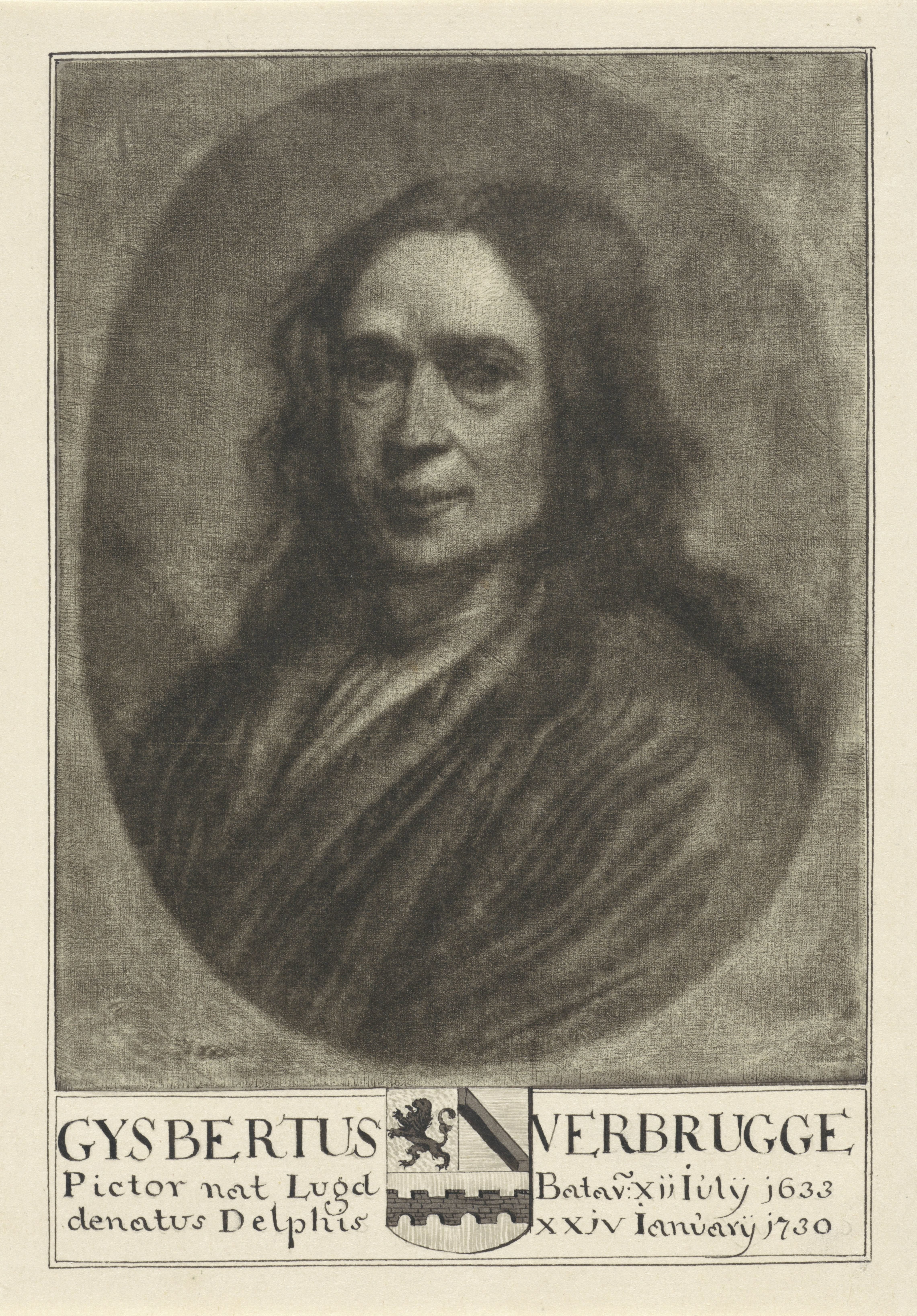 Zelfportret van Gijsbrecht Andriesz. Verbrugge