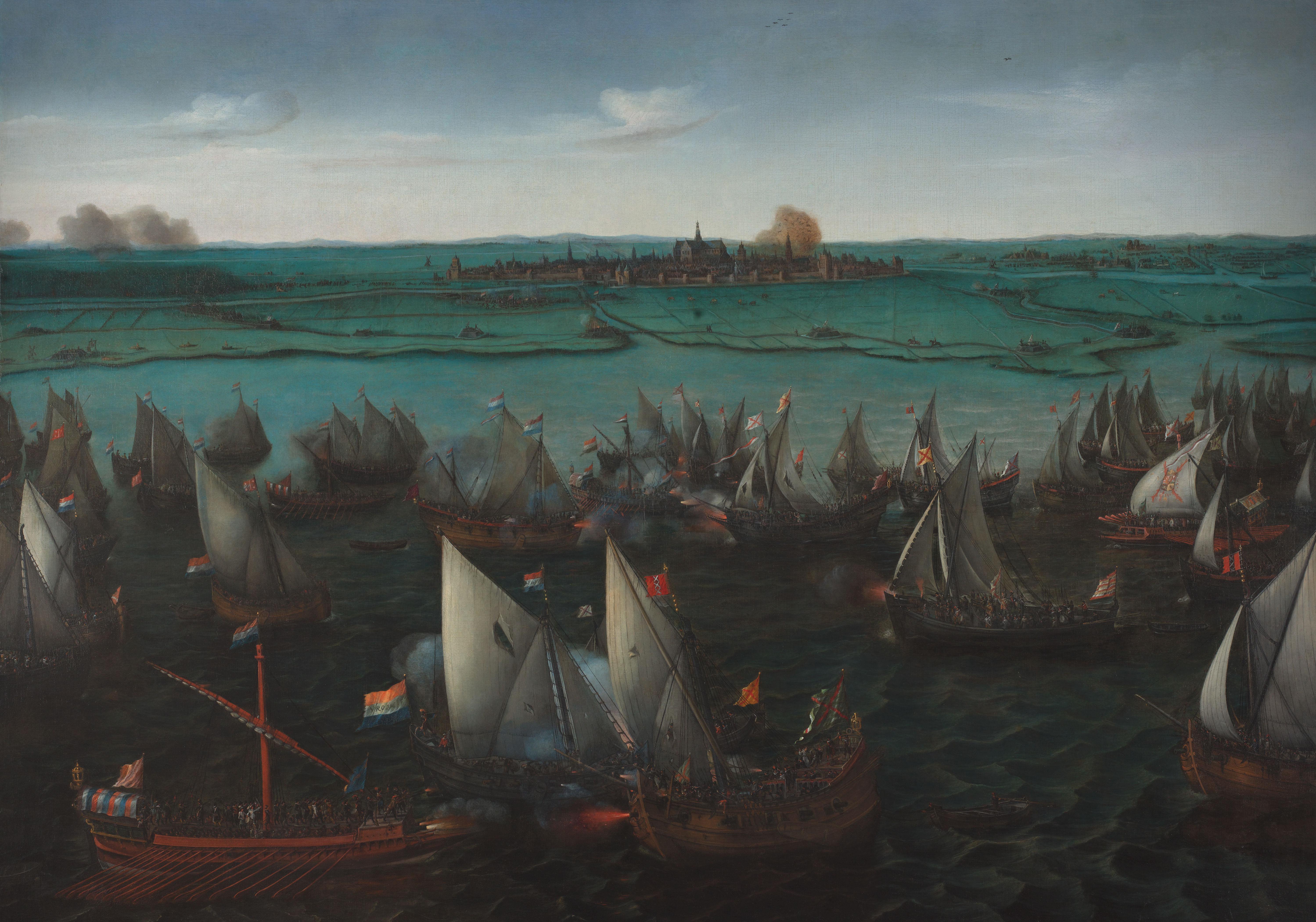 Battle between Dutch and Spanish Ships on the Haarlemmermeer