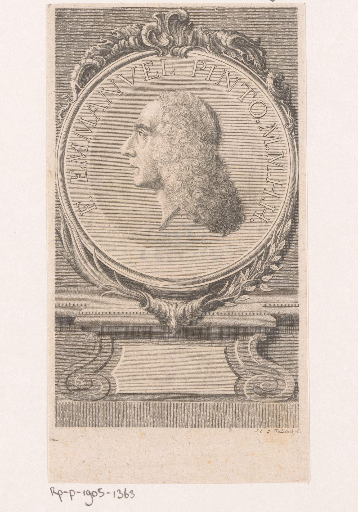 Portret van Emanuel Pinto da Fonseca
