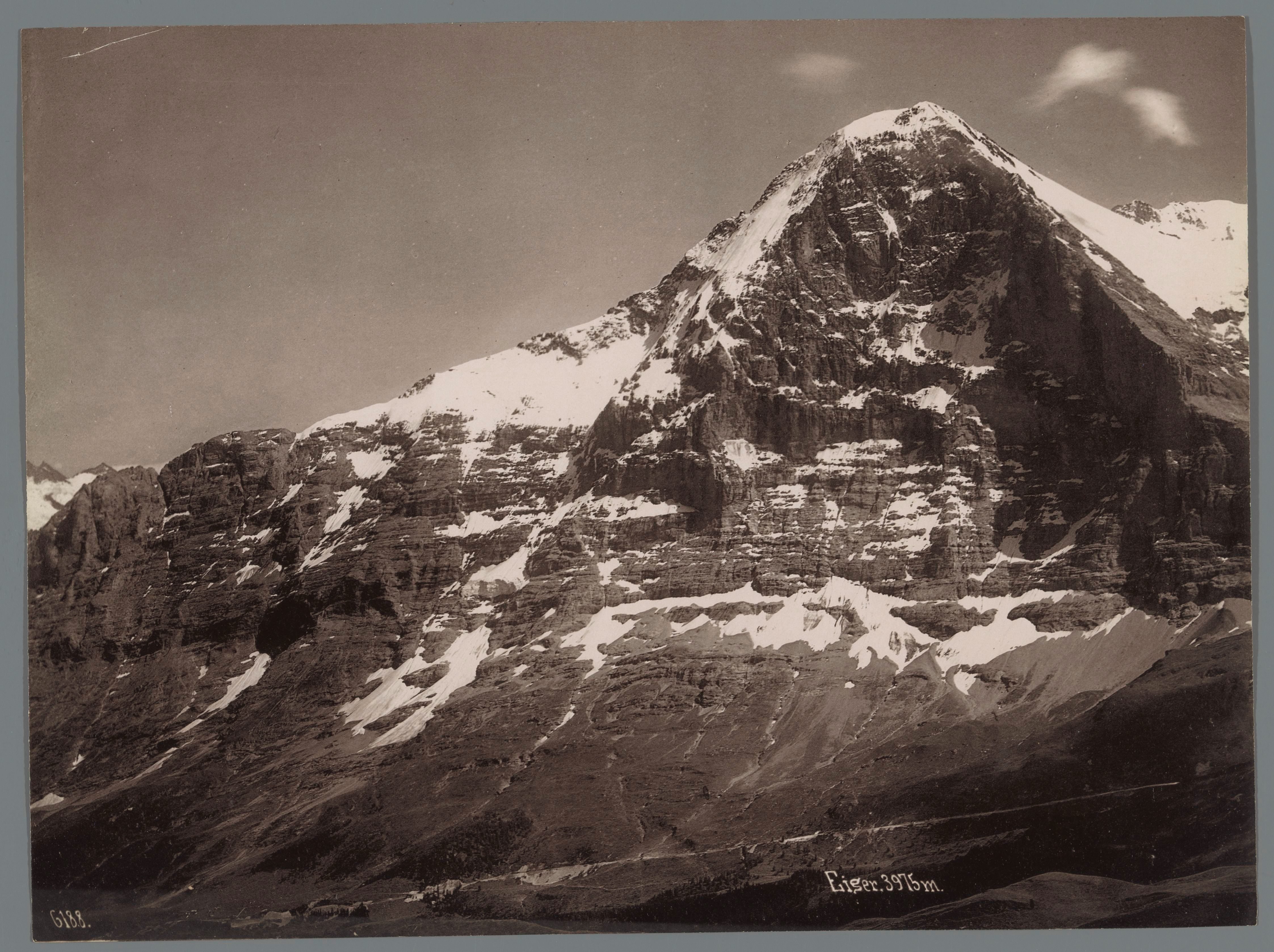 Gezicht op de Eiger in de Berner Alpen
