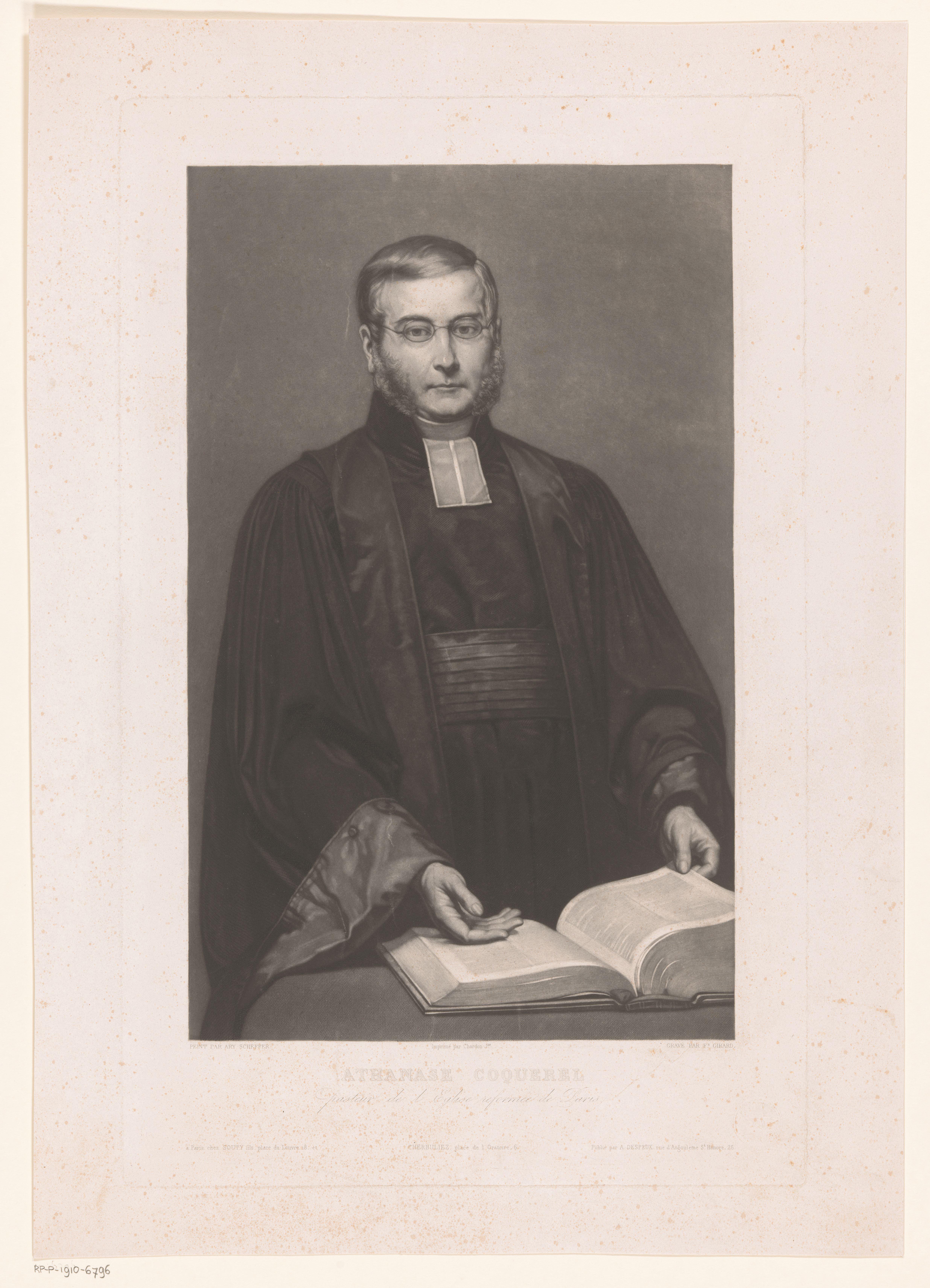 Portret van Athanase Laurent Charles Coquerel