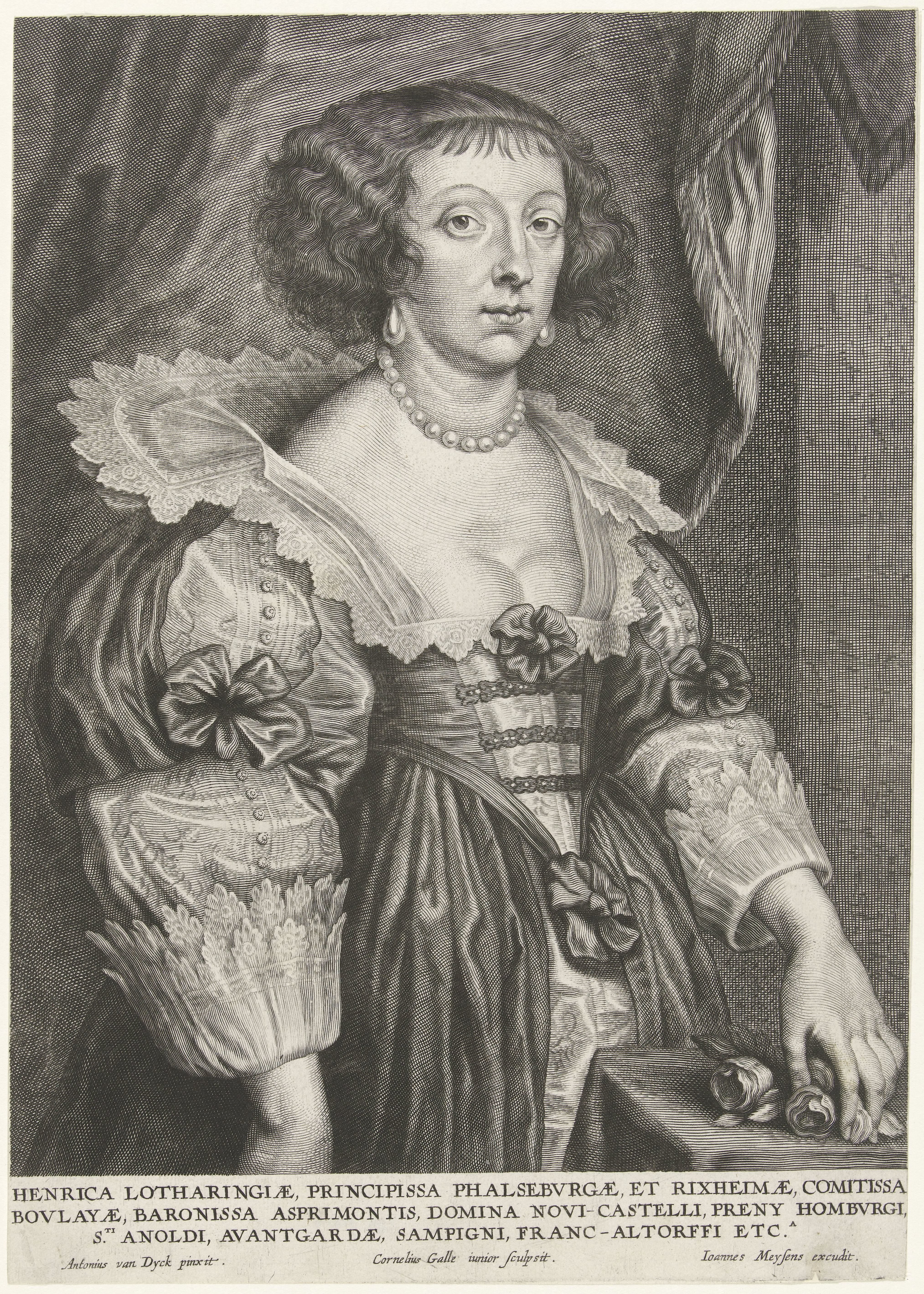 Portret van Henriëtte van Lotharingen