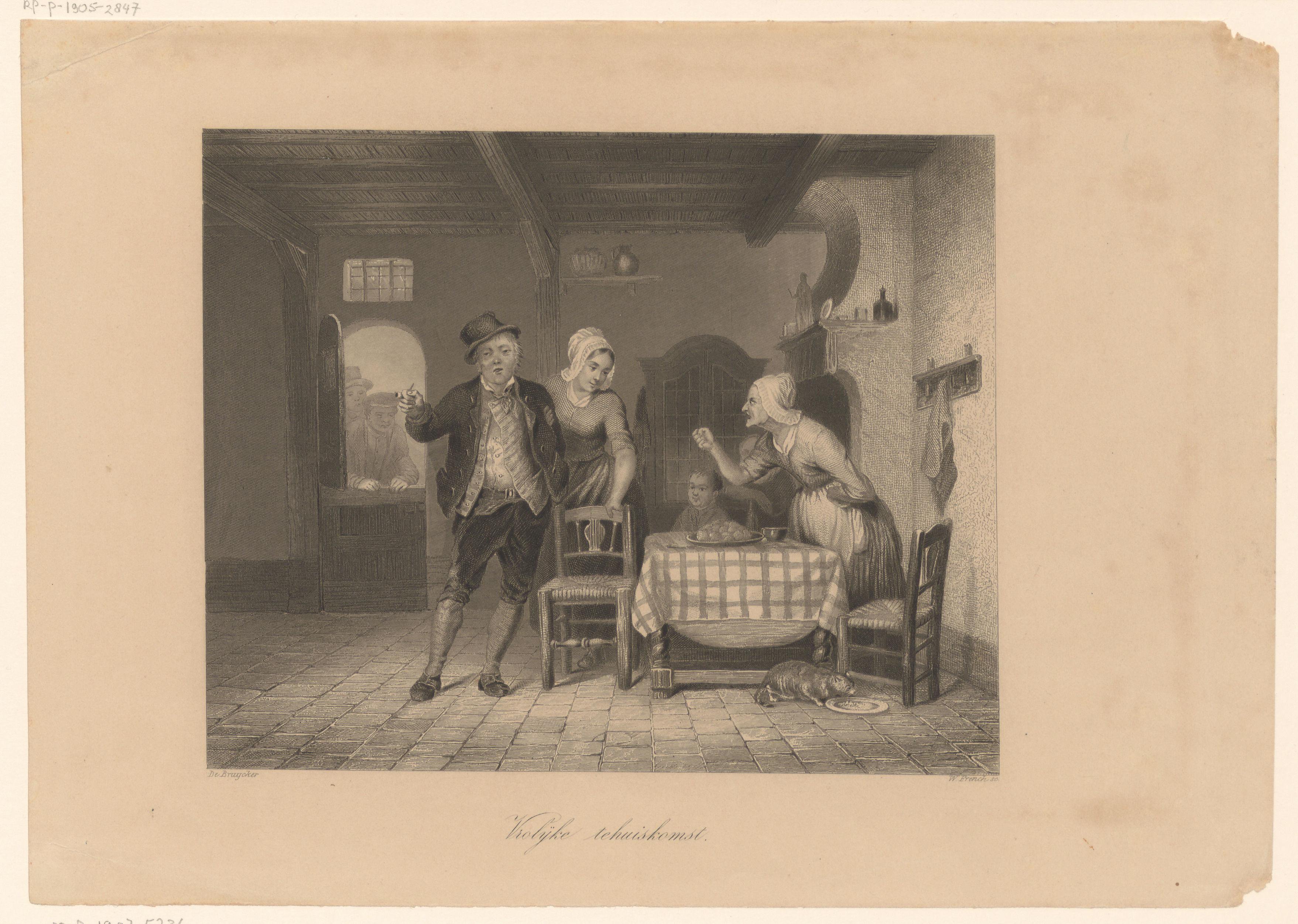 Man en twee vrouwen in een woonkamer