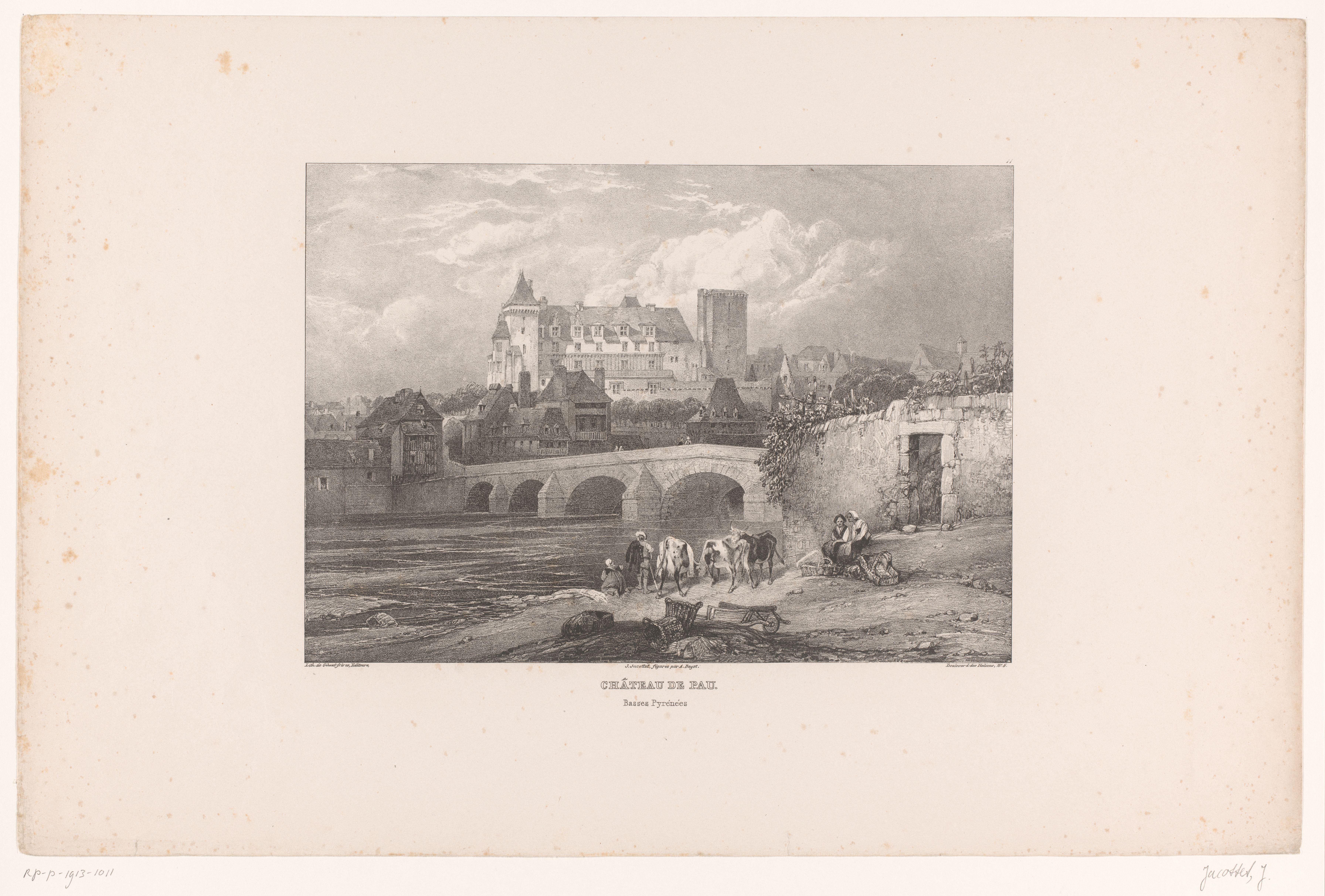 Zicht op het kasteel van Pau